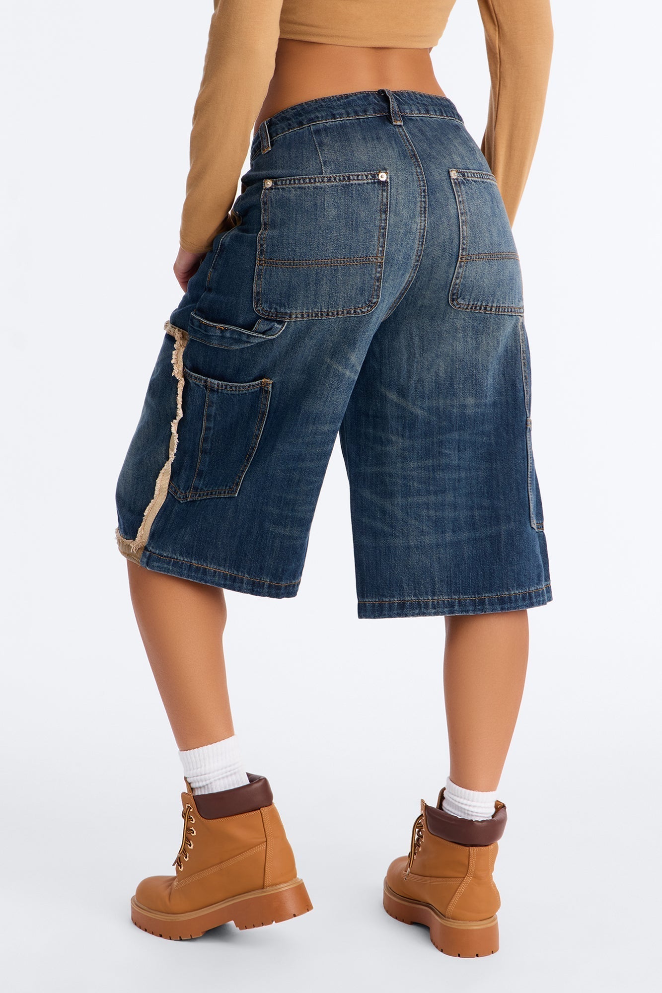 WFH Non Stretch Carpenter Denim Jorts - Dark Wash