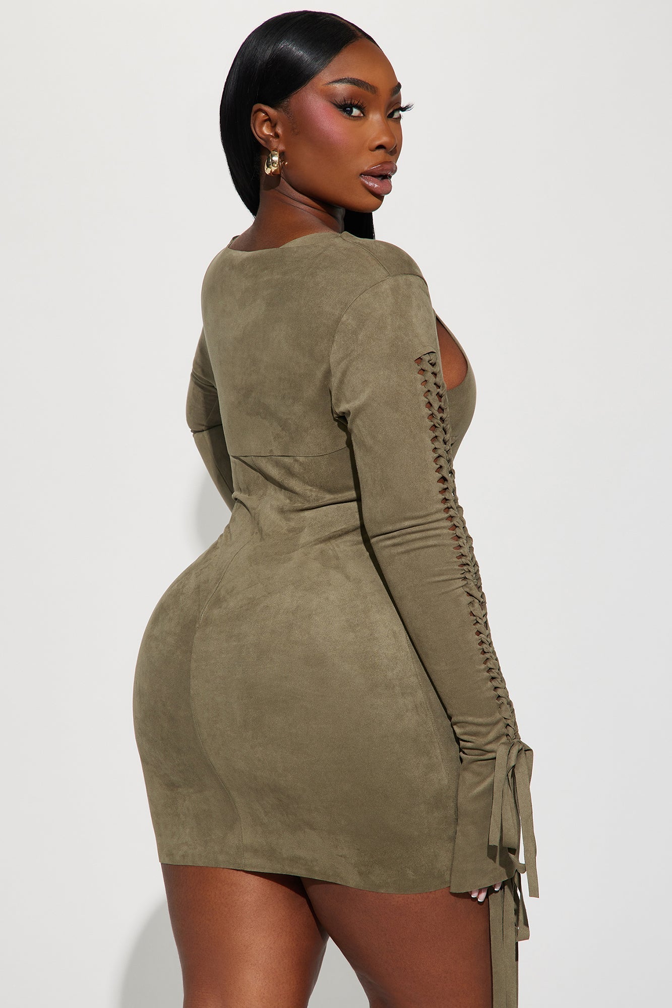Yovanna Mini Dress Set - Olive