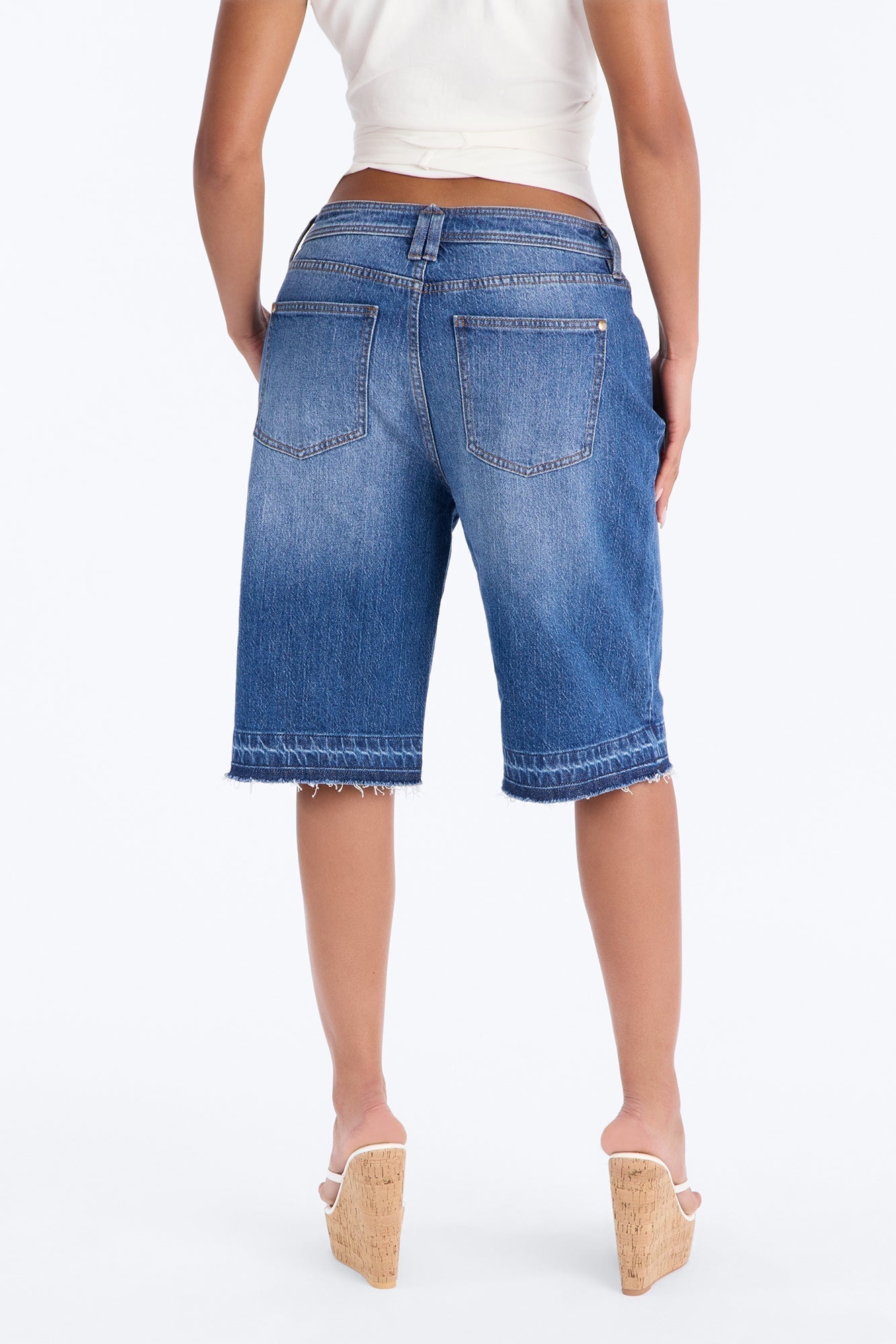 Westbury Utility Denim Jorts - Dark Wash