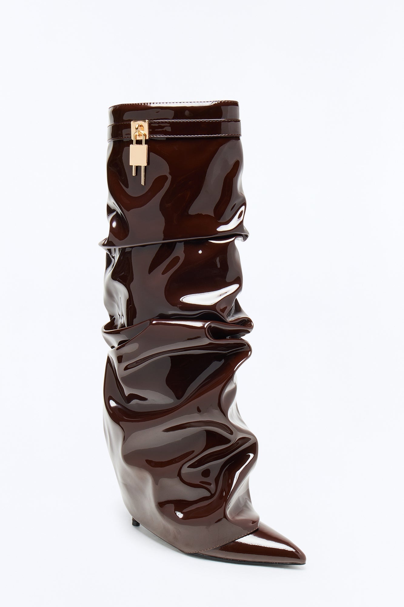 Atlas Patent Overlay Boots - Chocolate