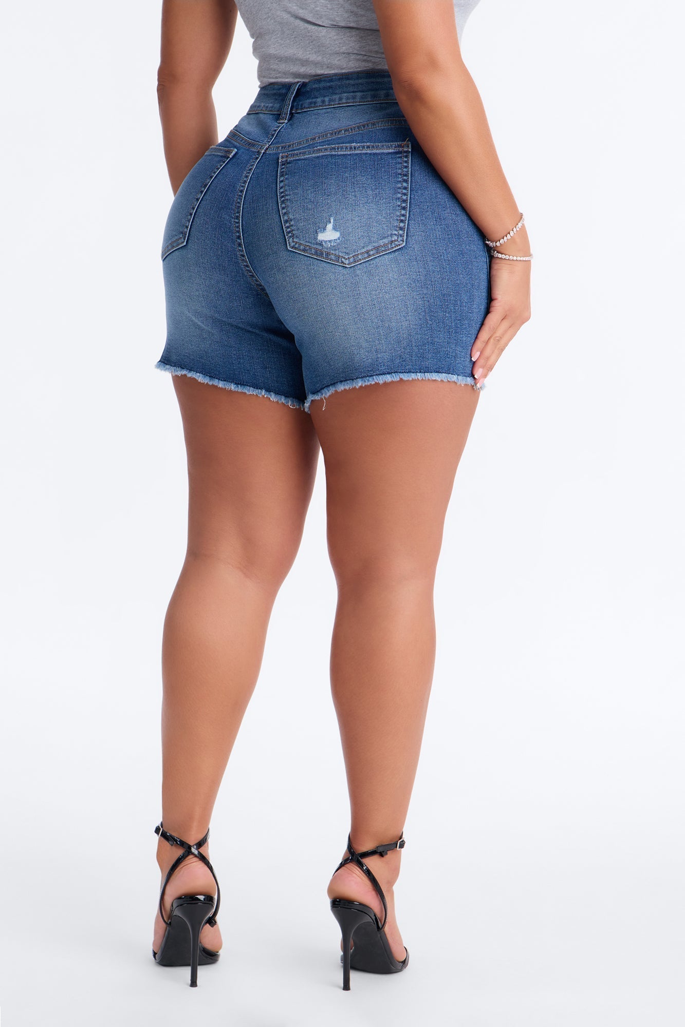 Del Mar Stretch Bermuda Shorts - Dark Wash