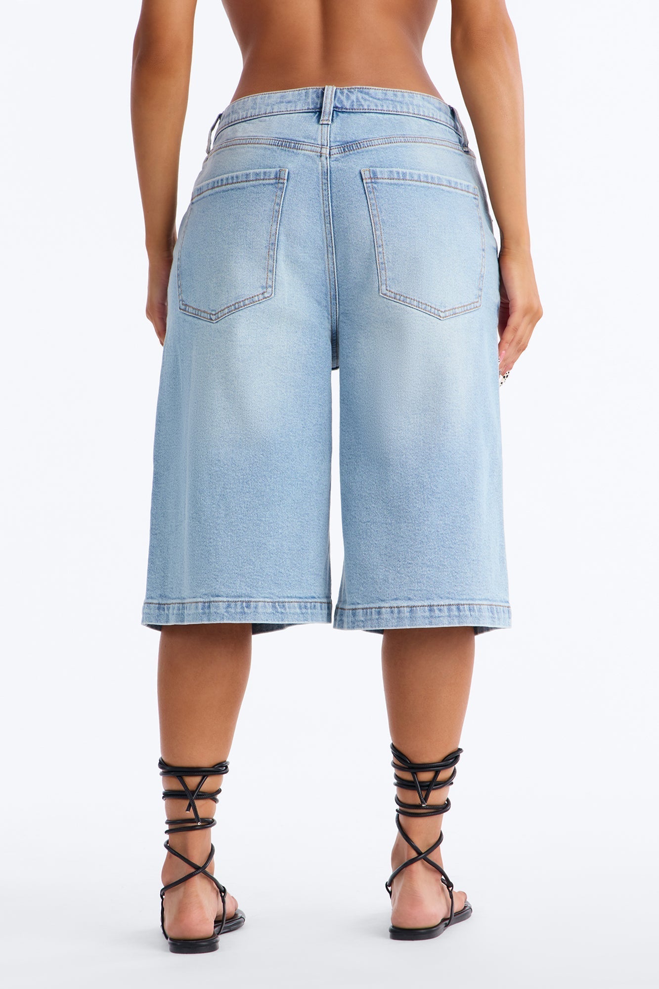 Dream Destination Denim Jorts - Light Wash