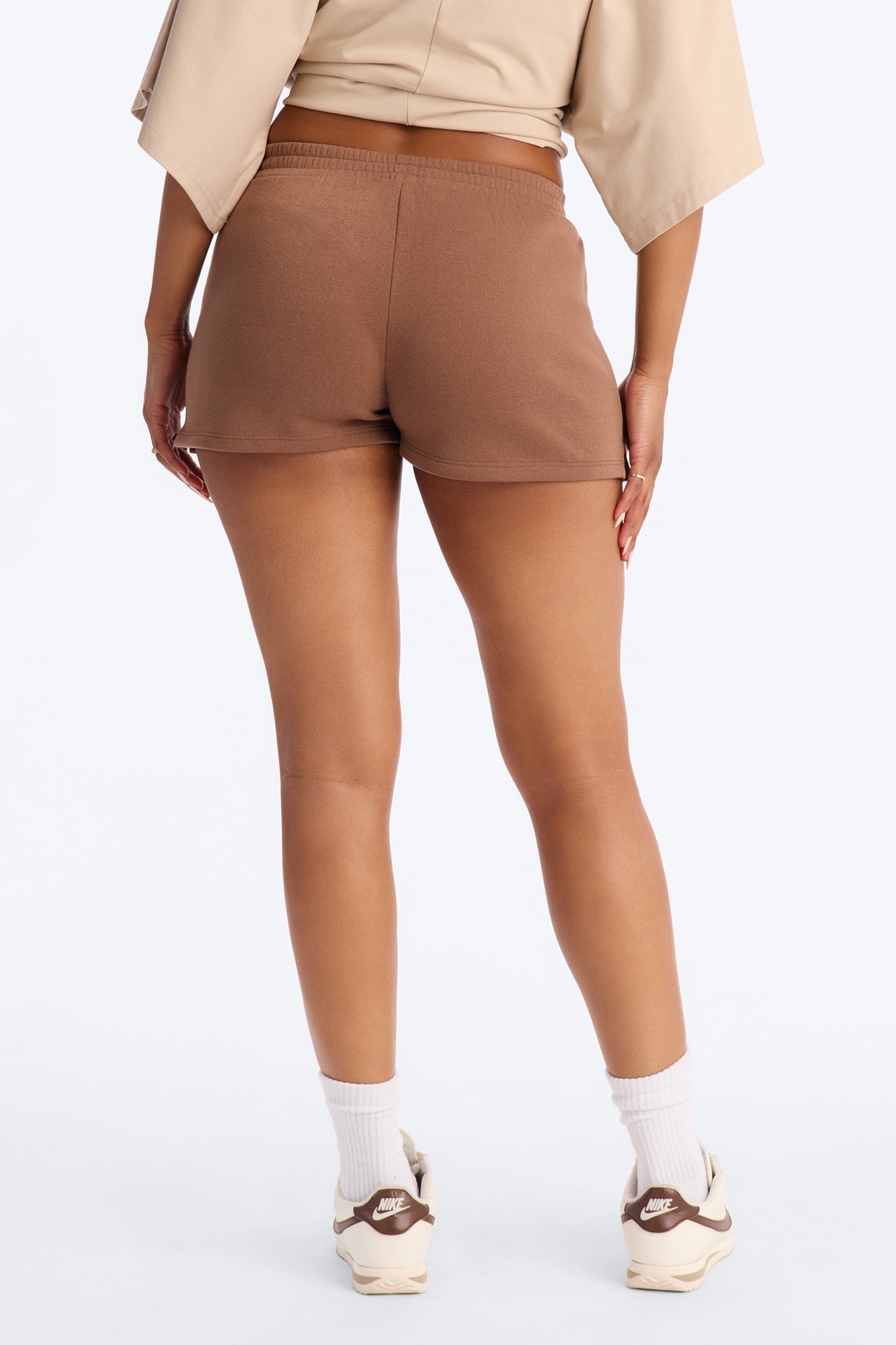 Jessica Fleece Lounge Micro Sweatshort - Mocha