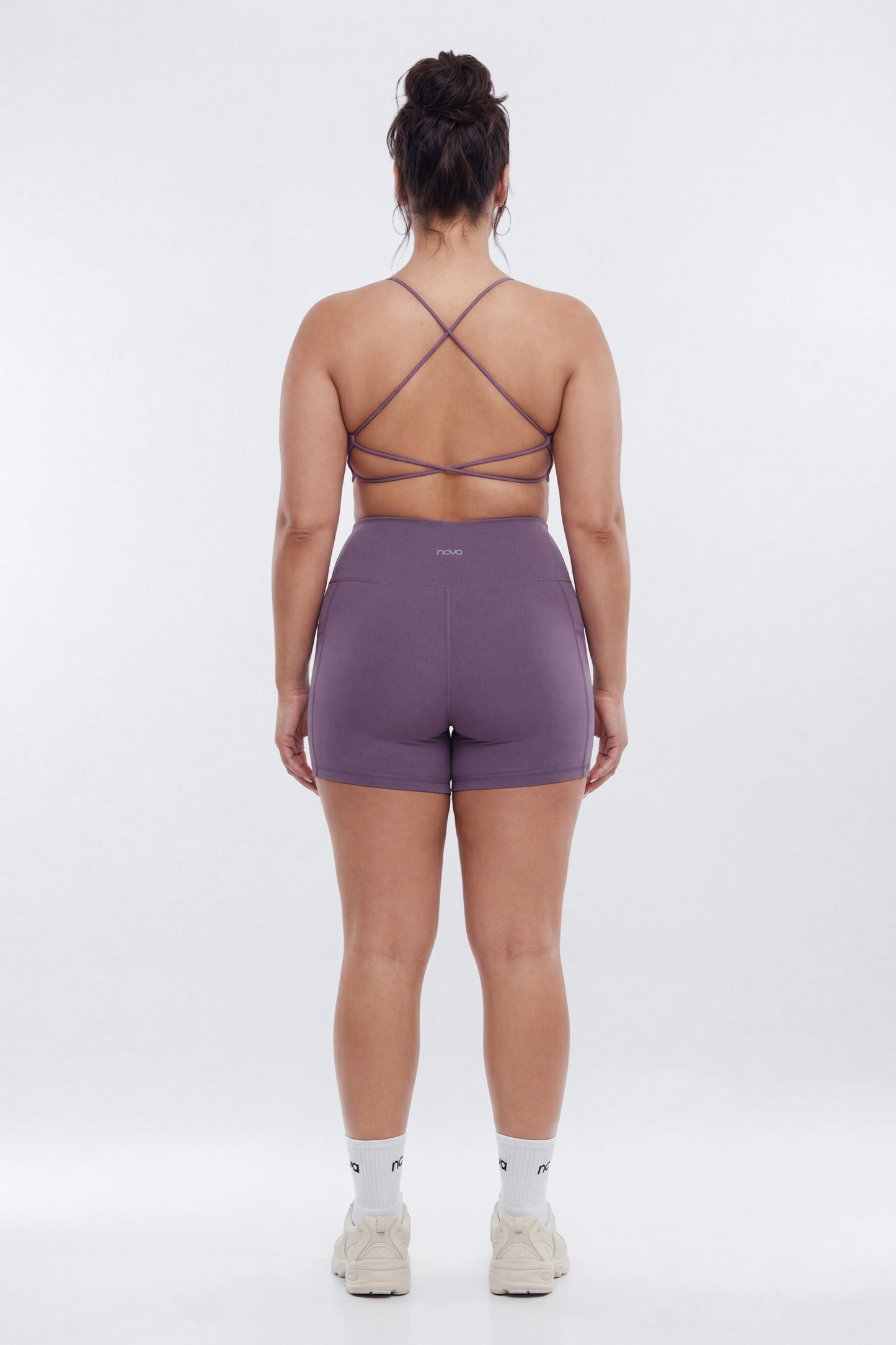 CloudForm™ High Waist 5″ Side Pocket Biker Short - Iris