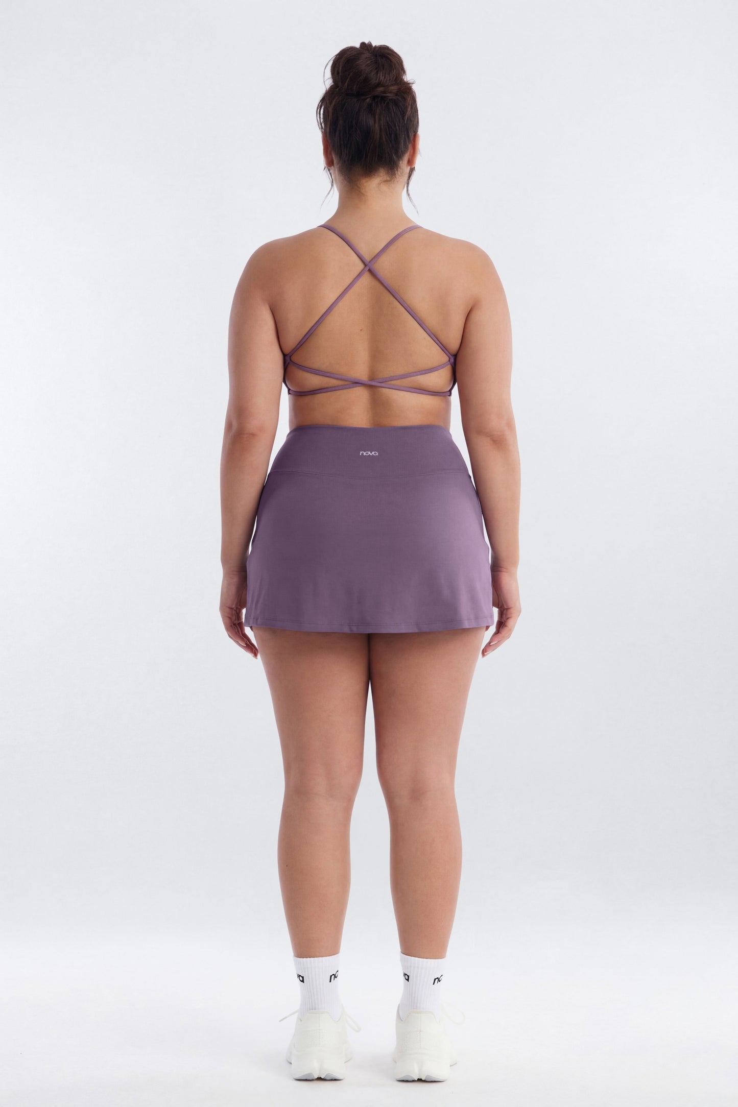 CloudForm™ Front Wrap Sports Mini Skort - Iris