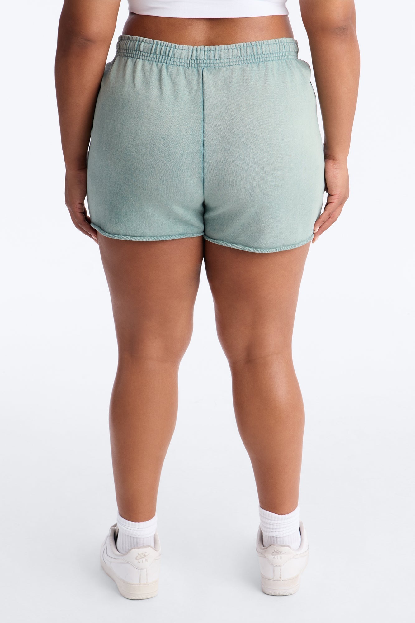 Maya Washed Micro Sweatshorts - Sage