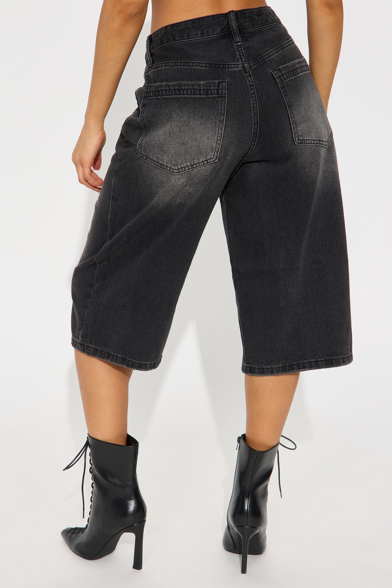 Classic Denim Jorts - Black Wash