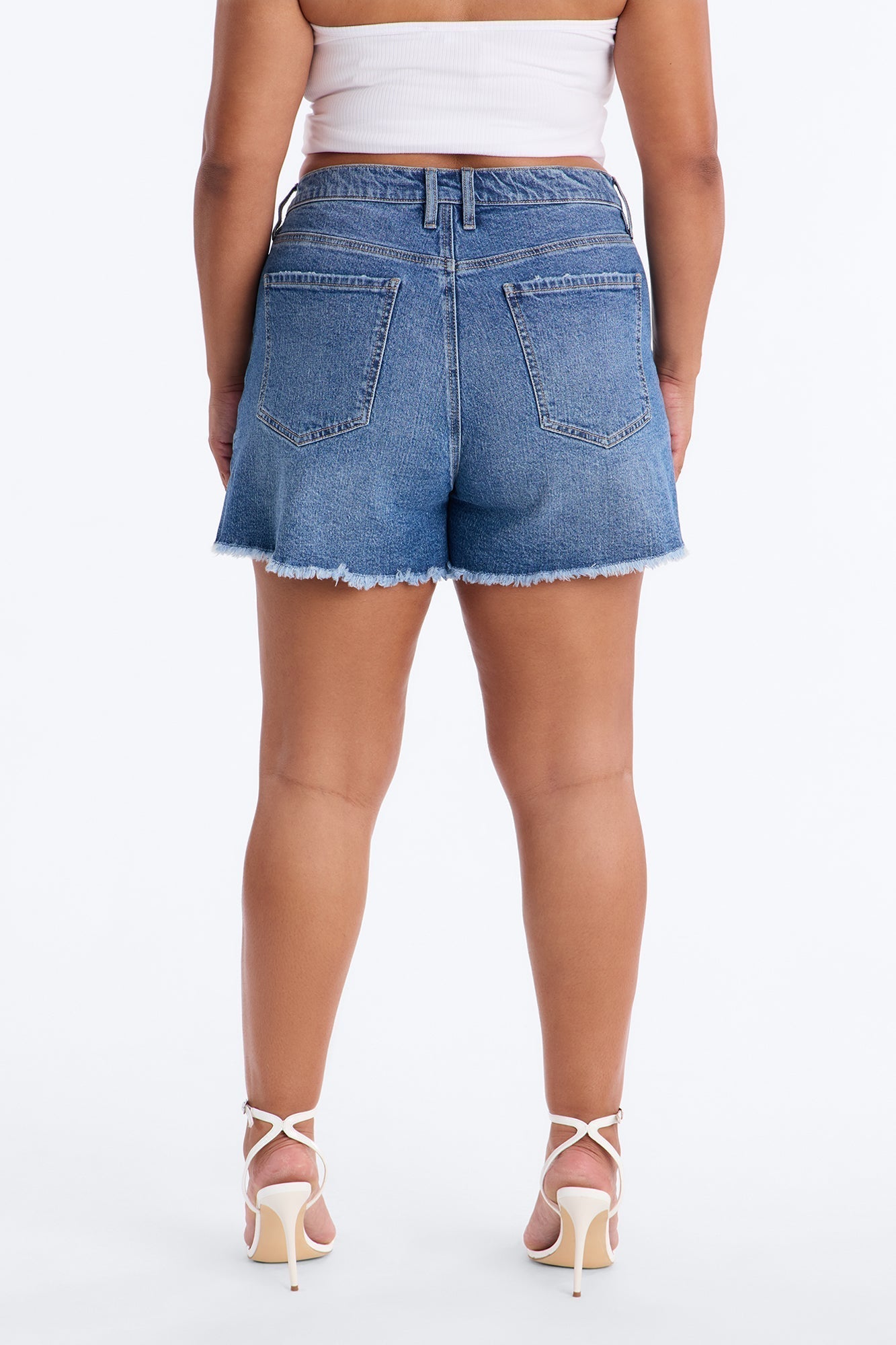 Kaleigh Stretch Denim Shorts - Dark Wash