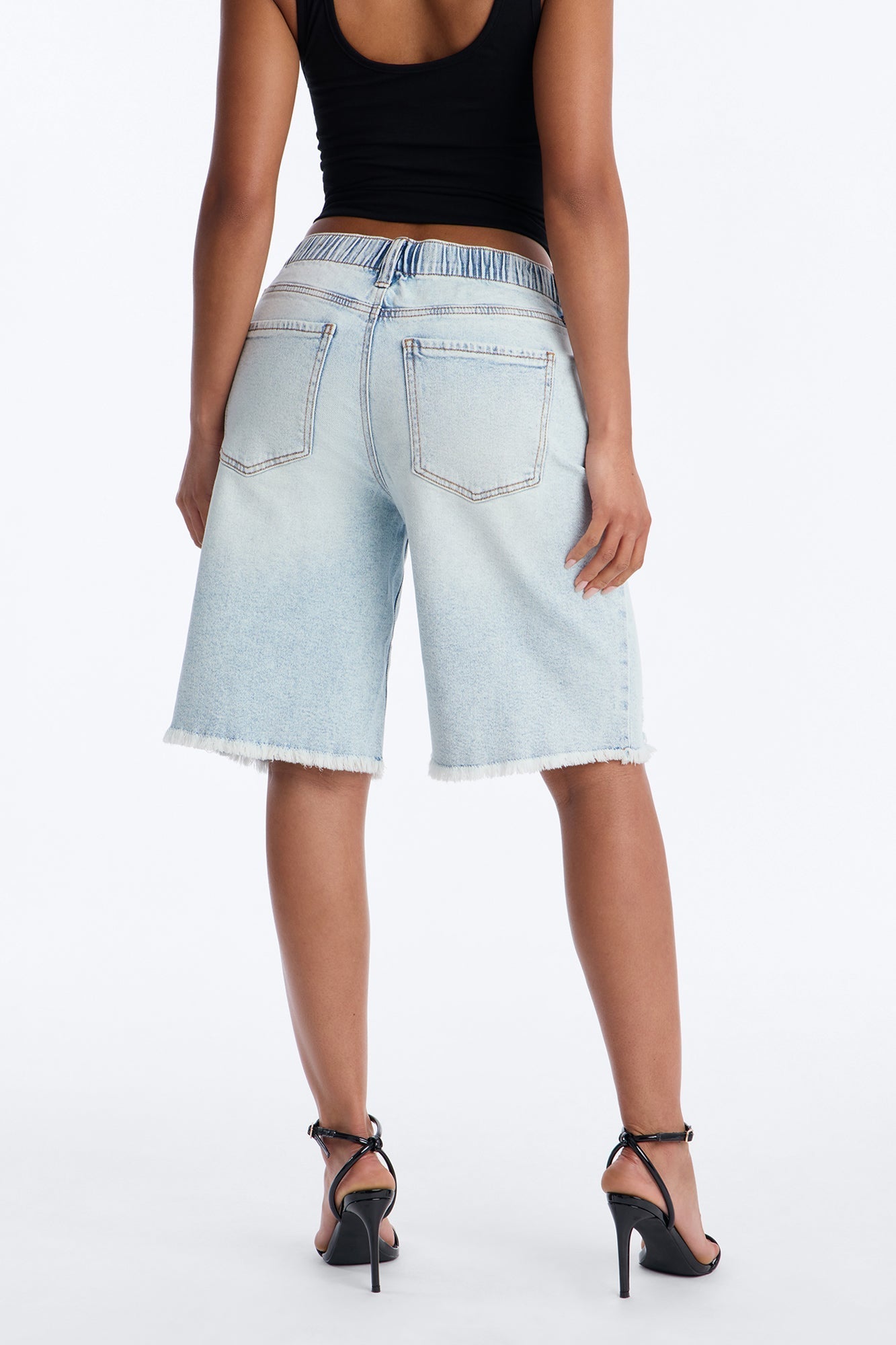 First Destination Stretch 90s Denim Jorts - Light Wash