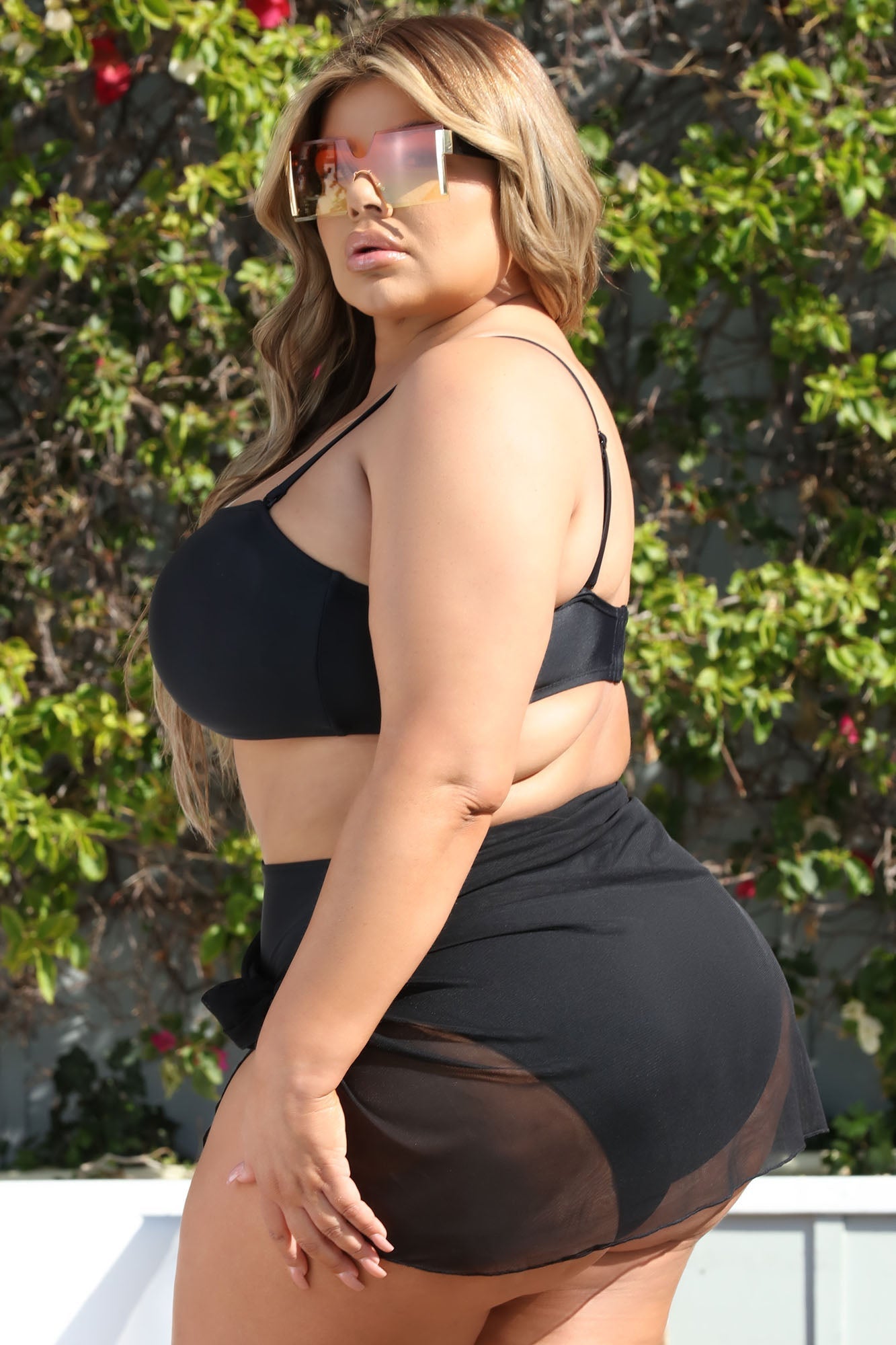 Maui Mix And Match Mesh Cover Up Skirt - Black