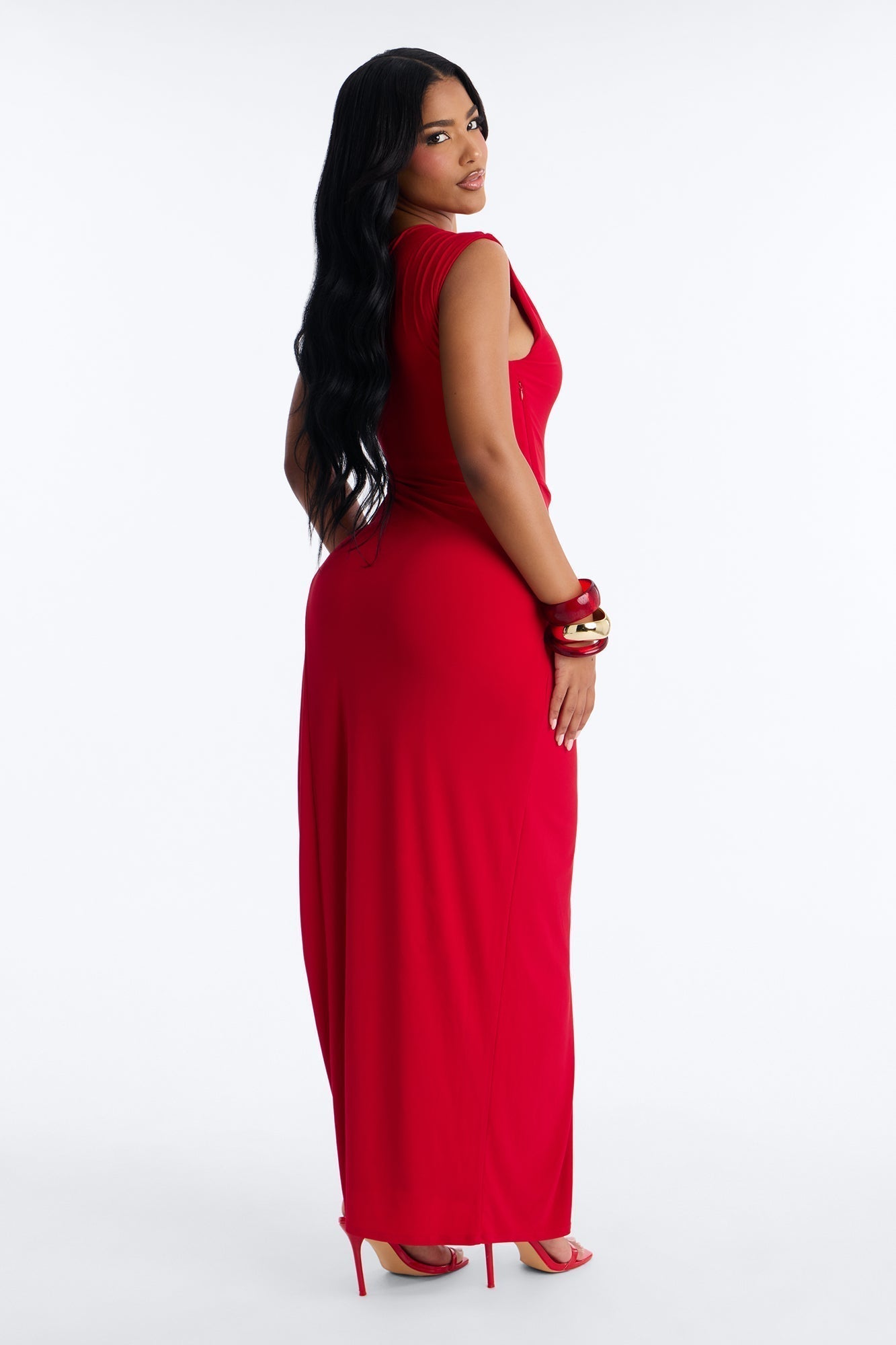 Keep Walking Maxi Dress - Red
