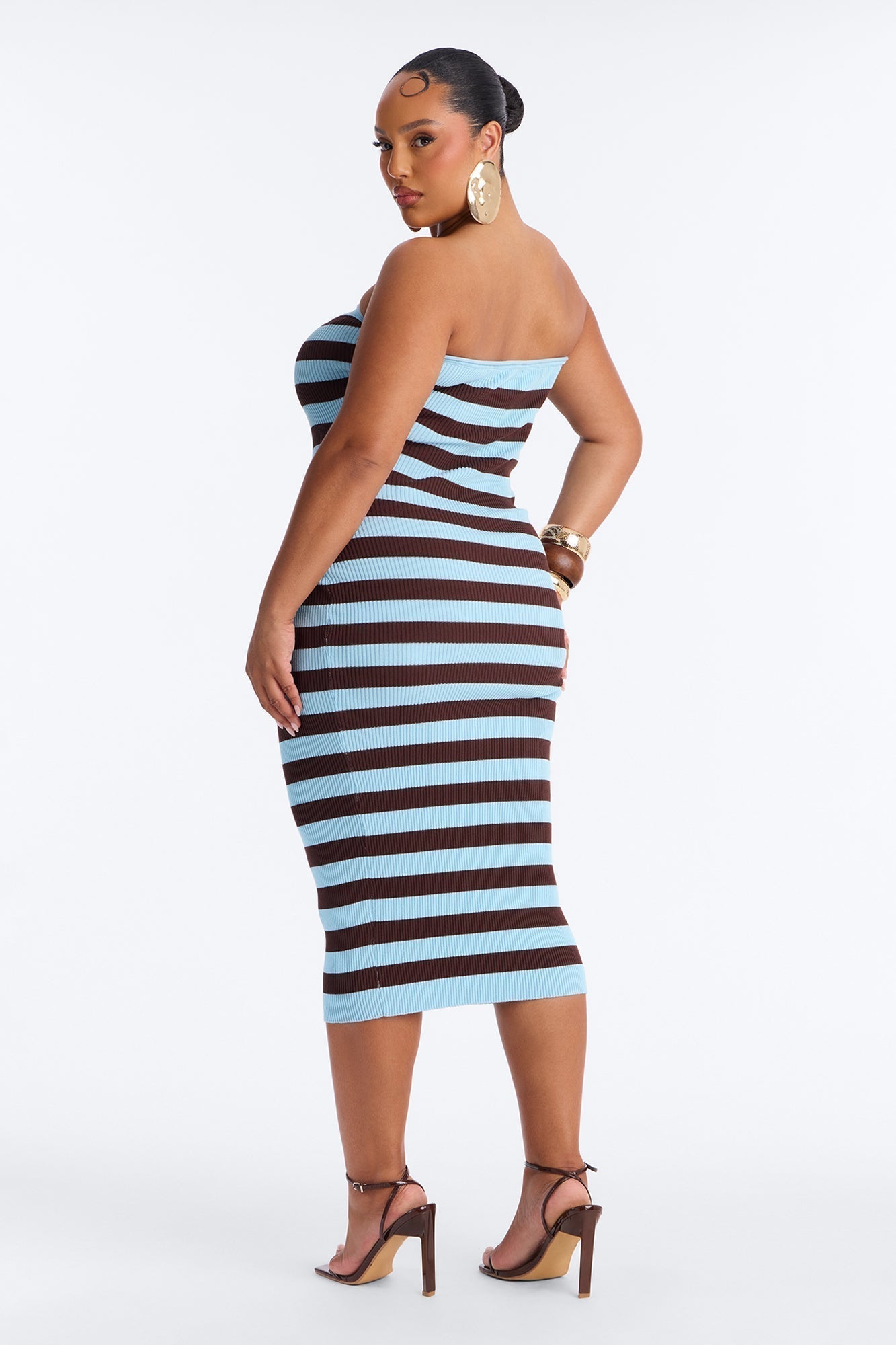 Alessi Striped Sweater Midi Dress - Blue/combo