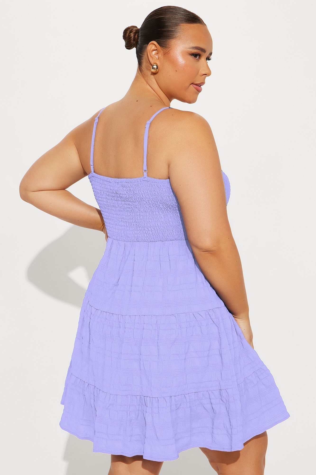 Summer Breeze Smocked Mini Dress - Lilac