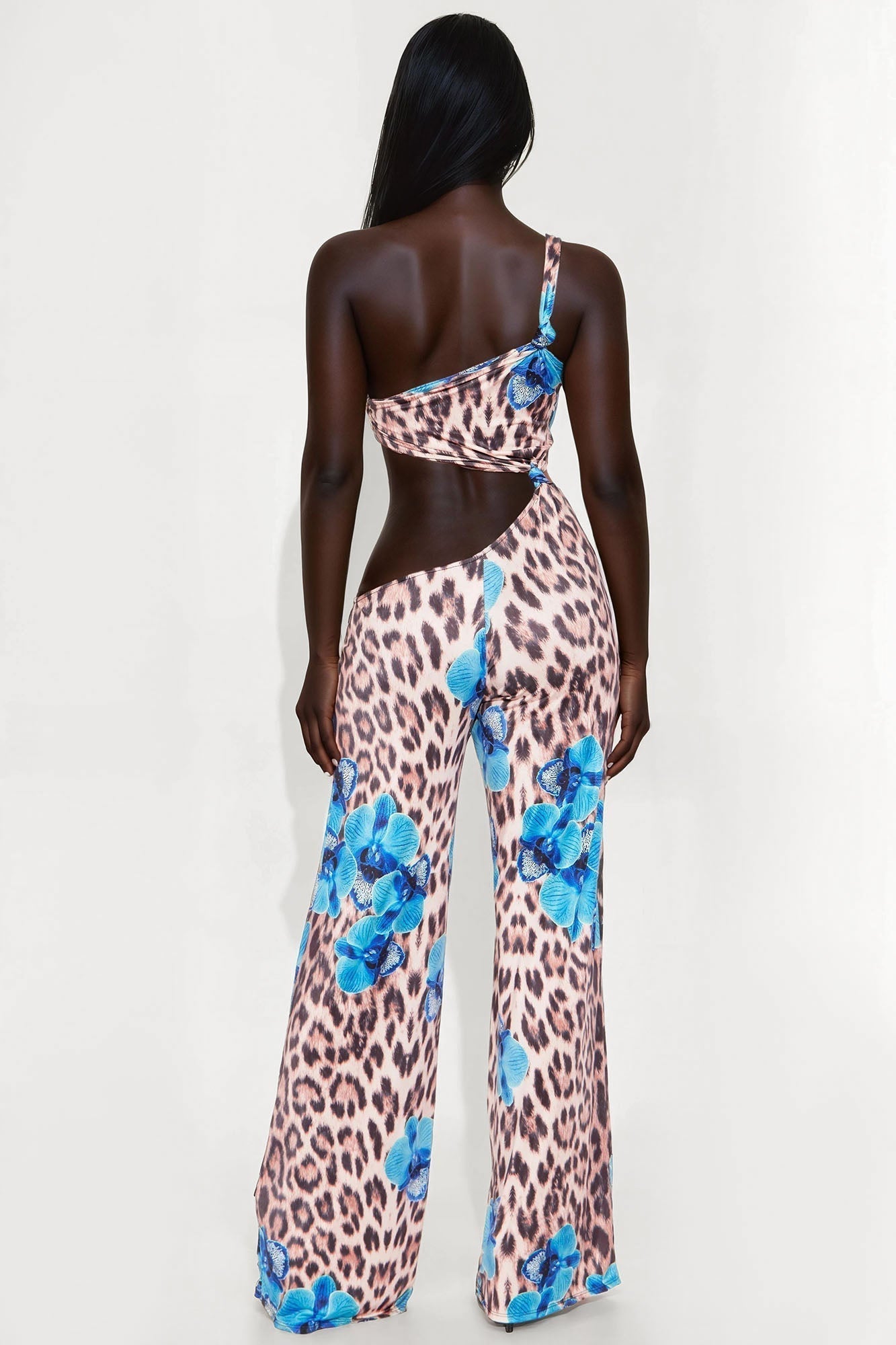 Not In My Plans Wide Leg Jumpsuit - Blue/combo