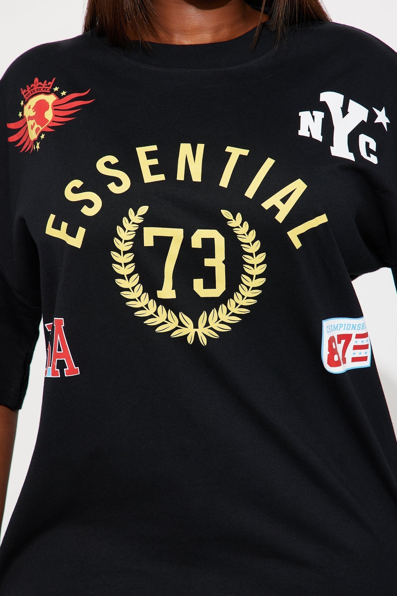 Essential 73 Washed Tee - Black