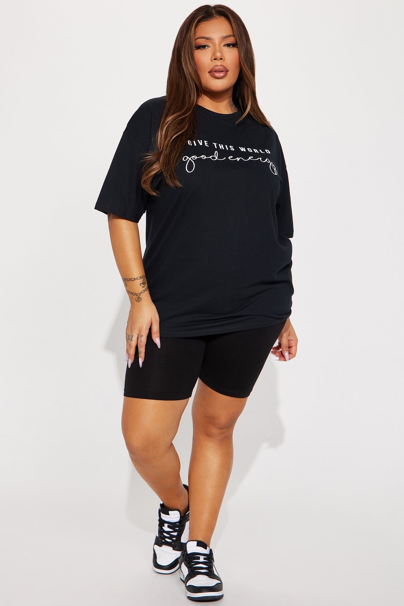 Give This World Good Energy Short Sleeve Tee - Black