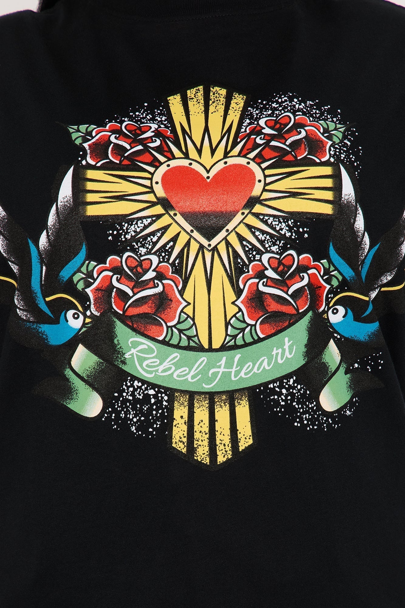 Rebel Hearts Washed Tee - Black