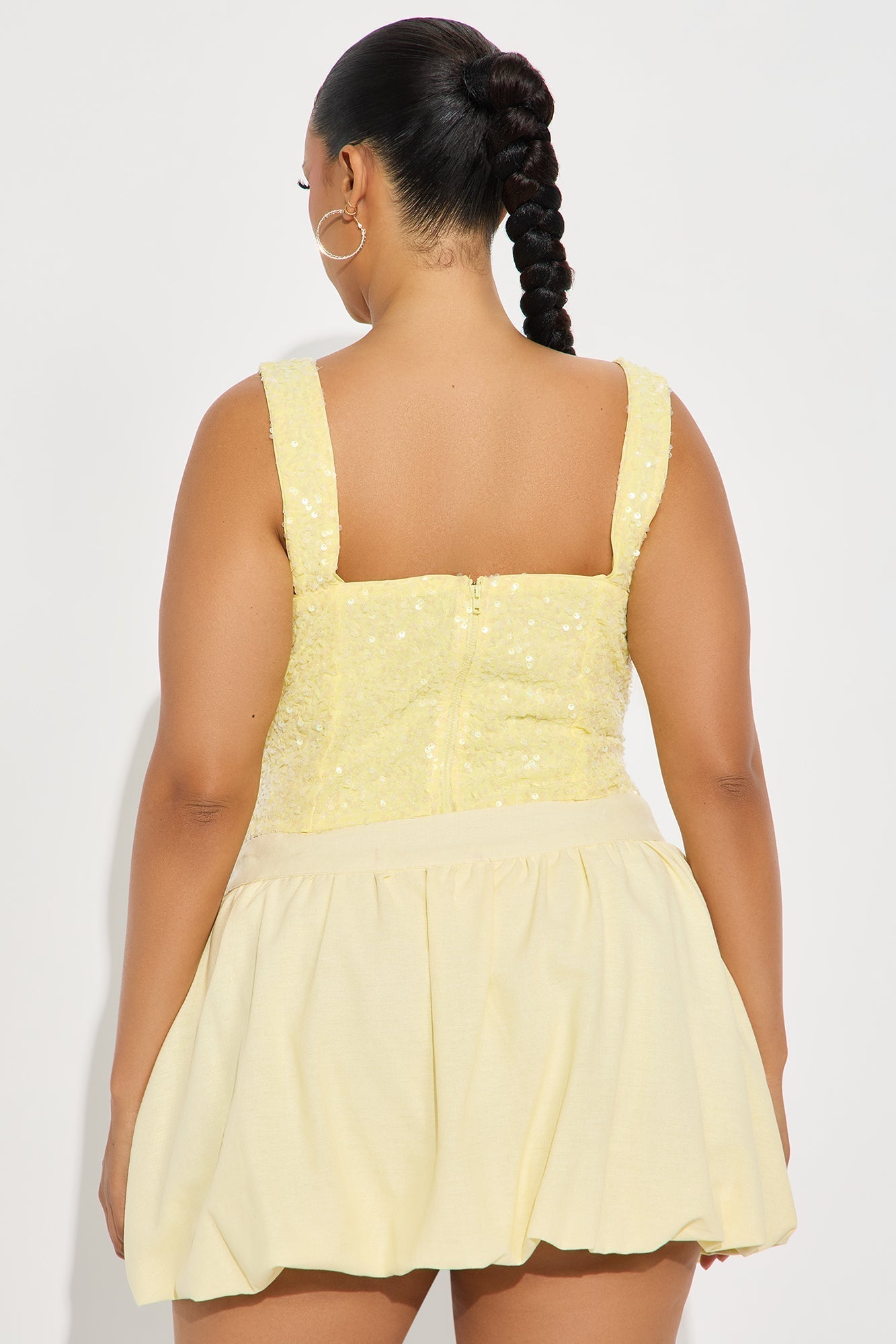Show Me Love Sequin Corset - Butter Yellow