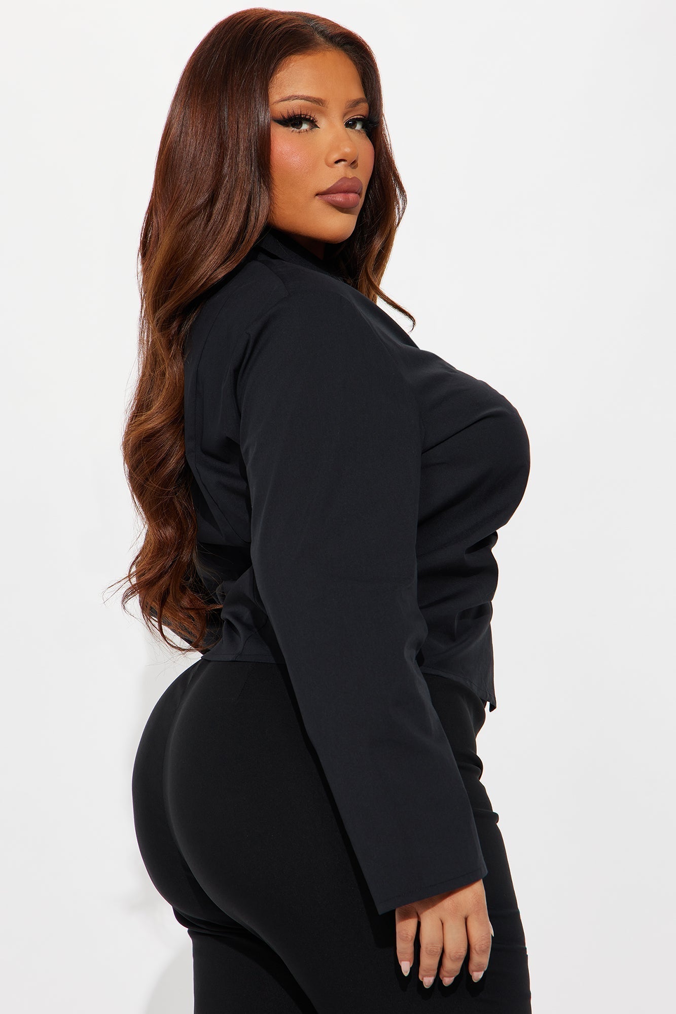 Mellowed Out Front Zip Poplin Shirt - Black