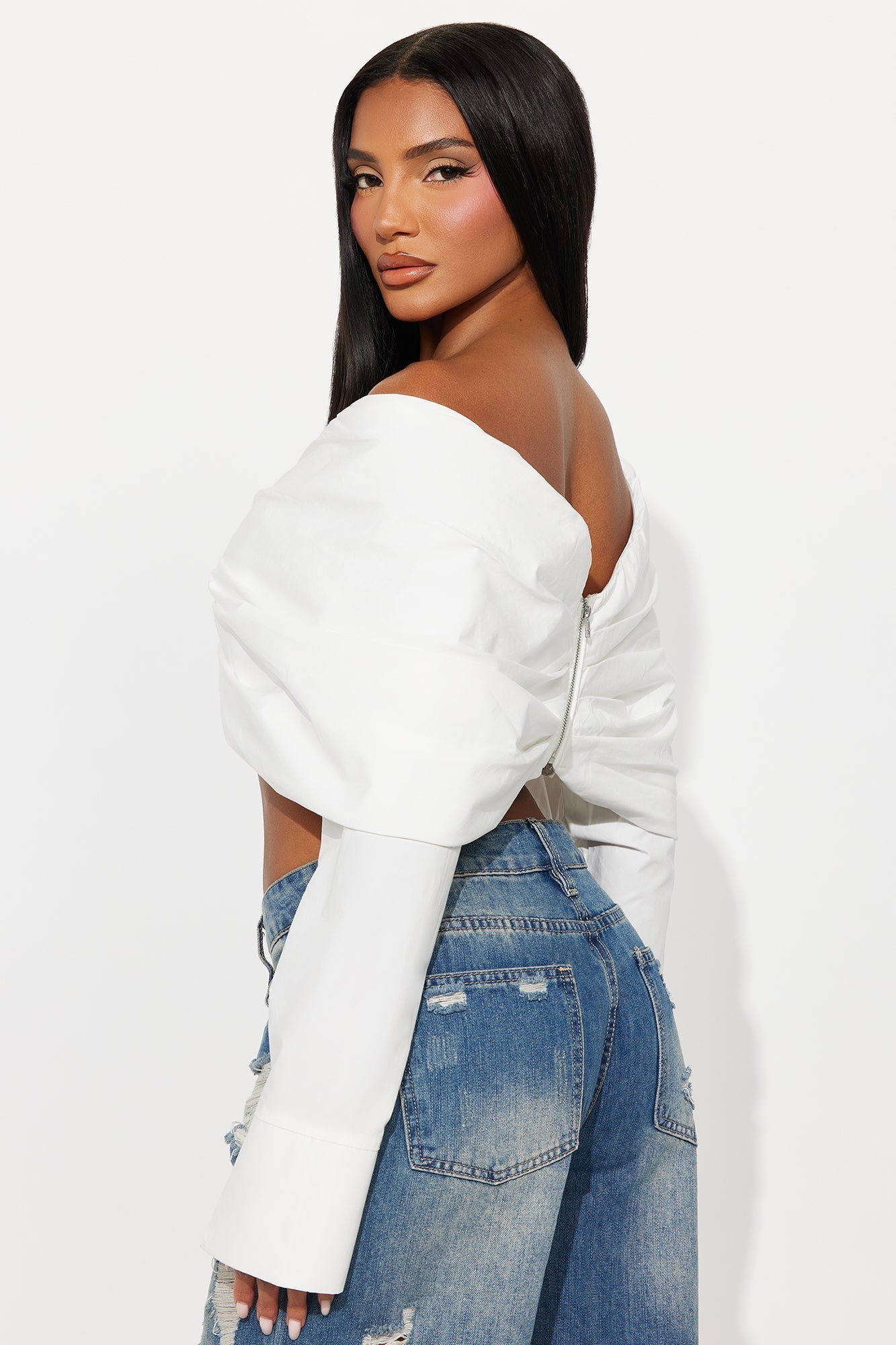 Alina Off Shoulder Blouse - White