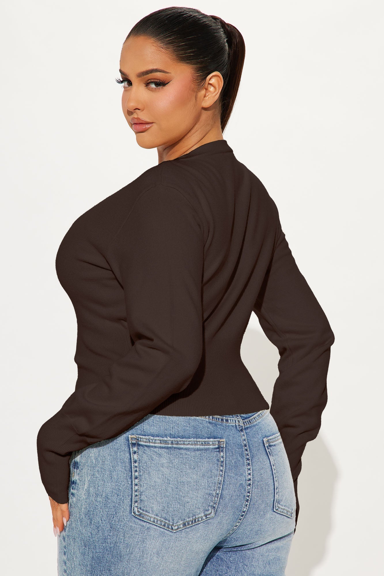 Retail Therapy Cropped Cardigan - Chocolate