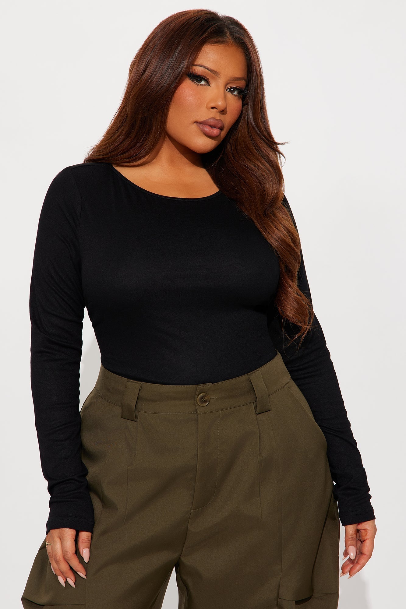 Linny Long Sleeve Top - Black