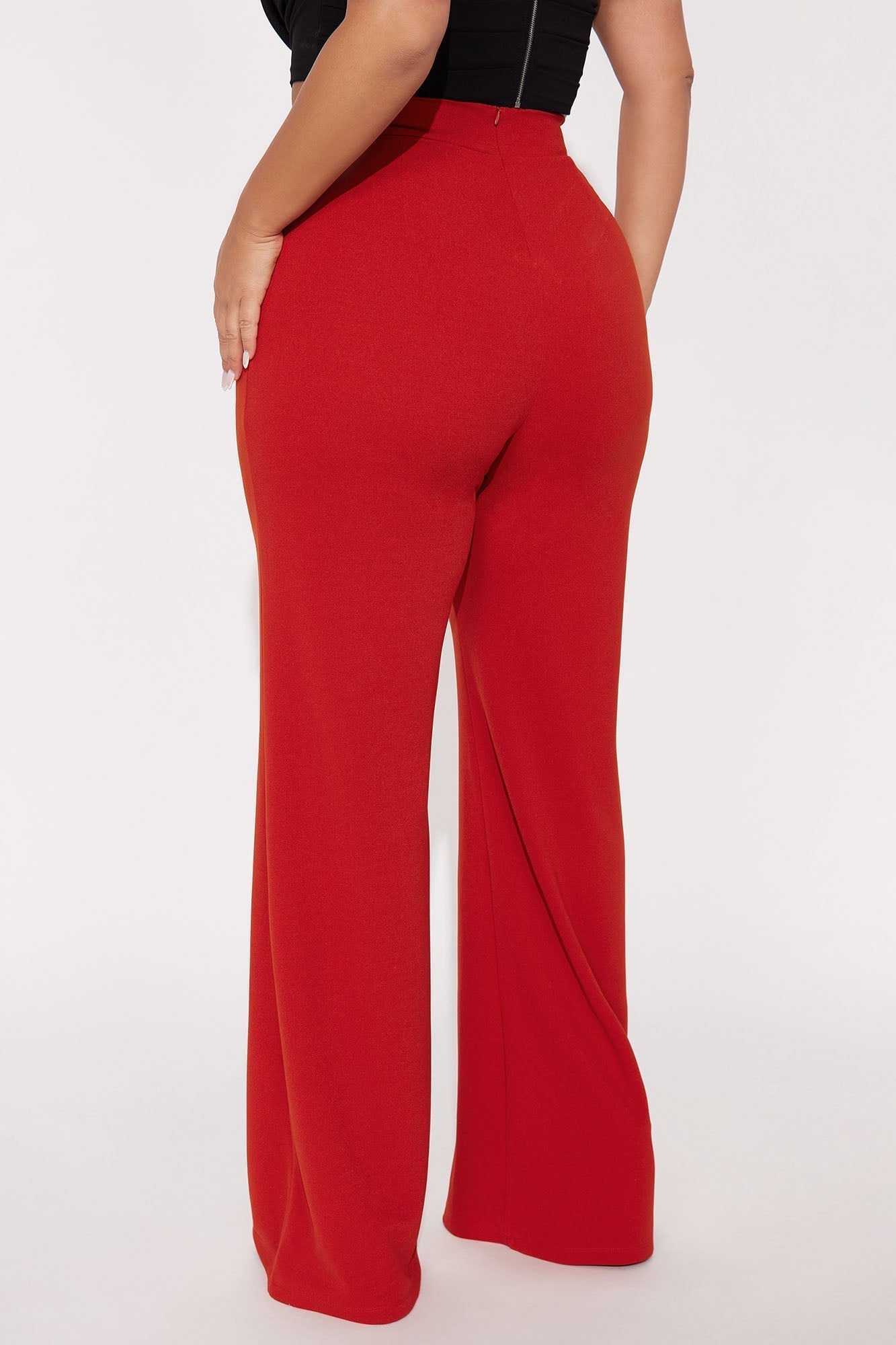 Tall Victoria High Waisted Dress Pants - Rust