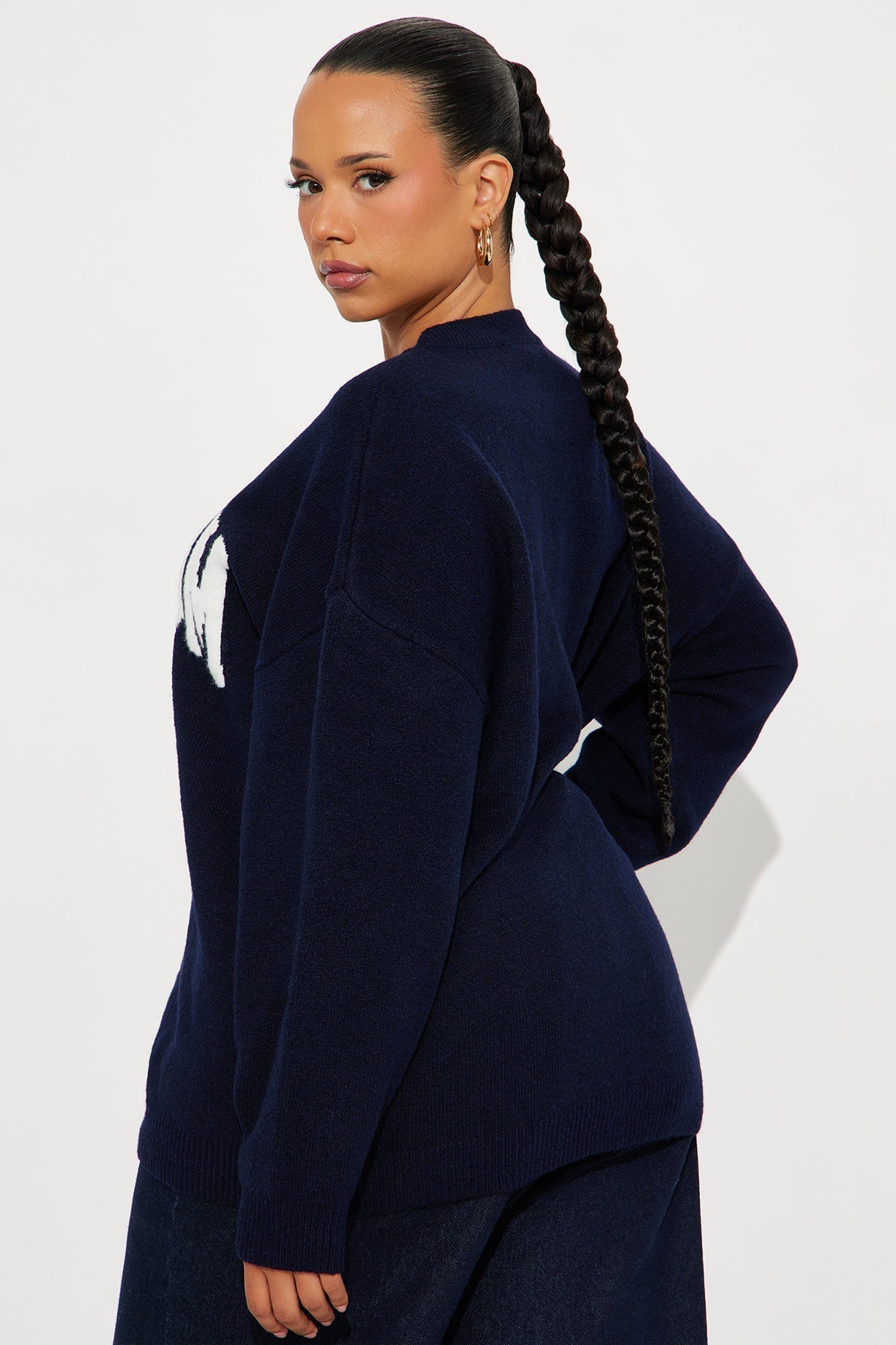 Dog Mom Sweater - Navy/combo