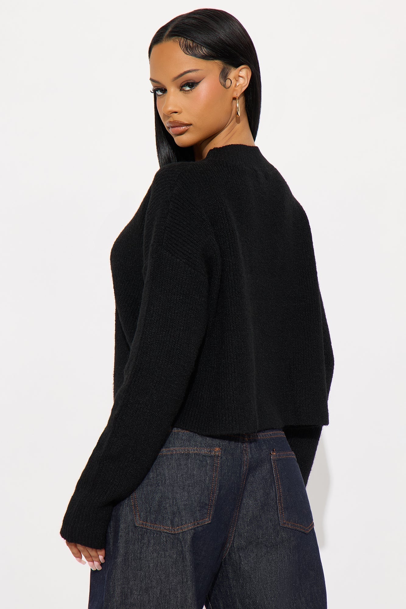 Toasty Mock Neck Sweater - Black
