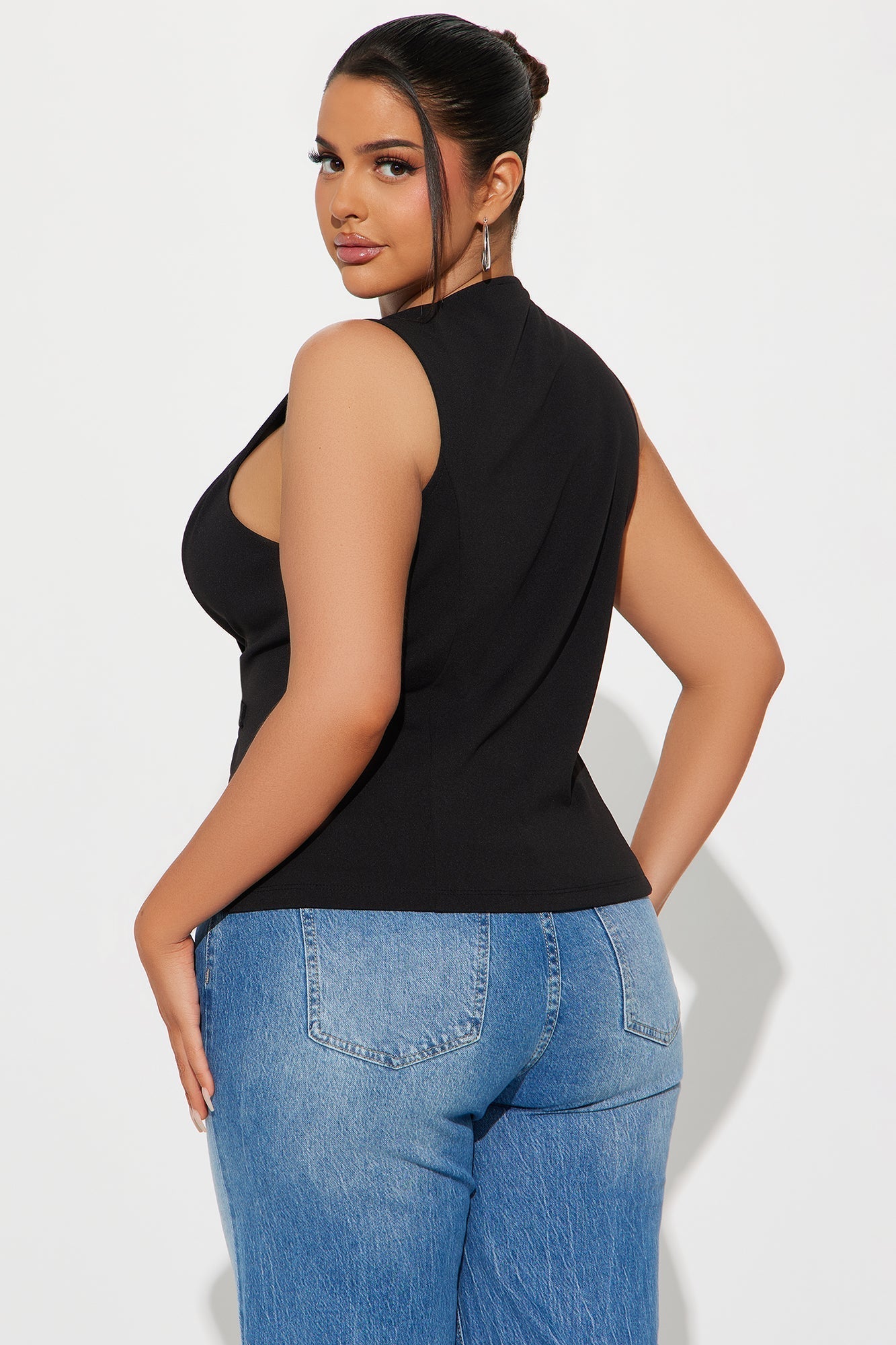 Quiet Luxury Vest Top - Black