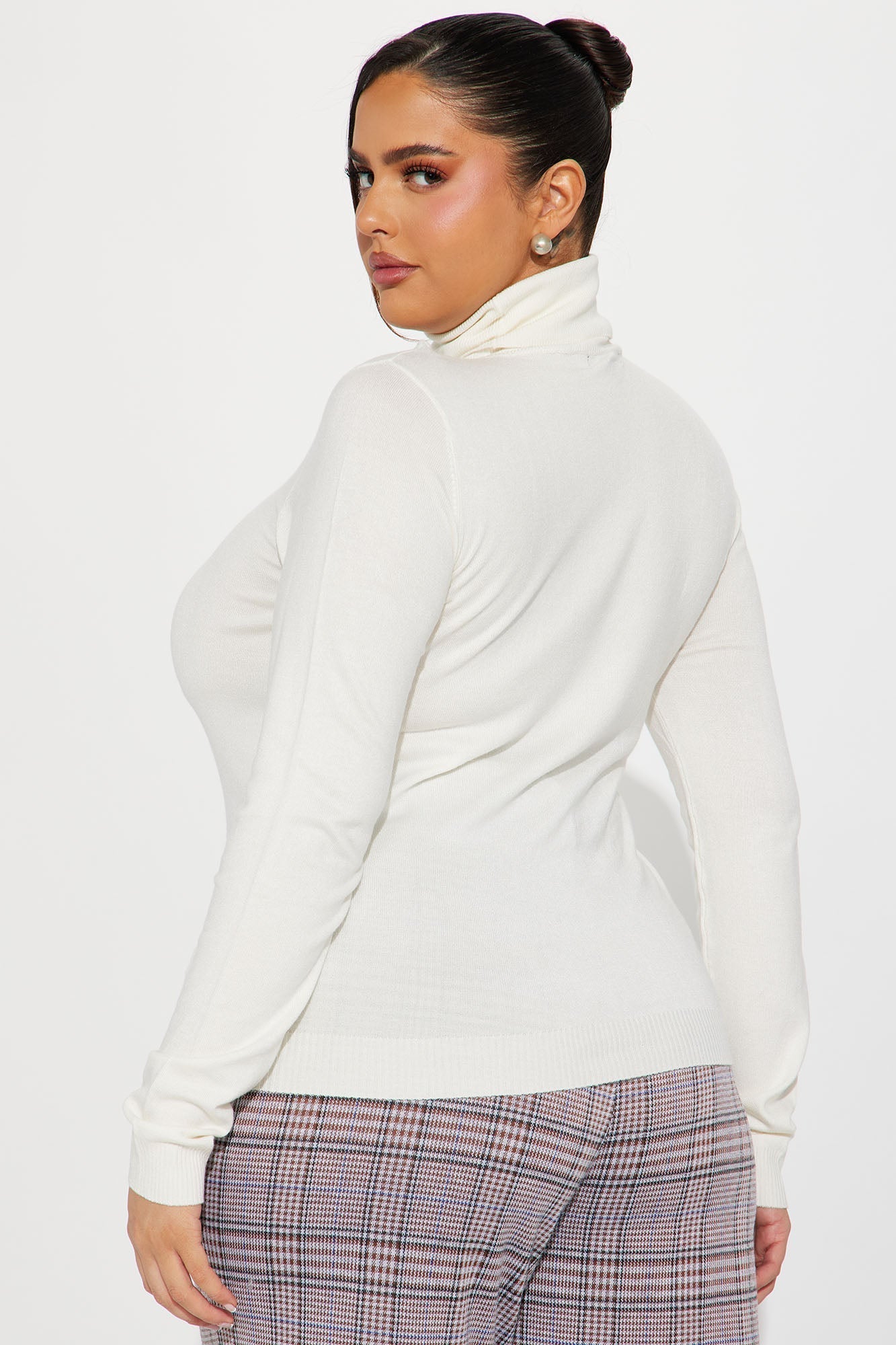 Lena Turtleneck Top - Off White
