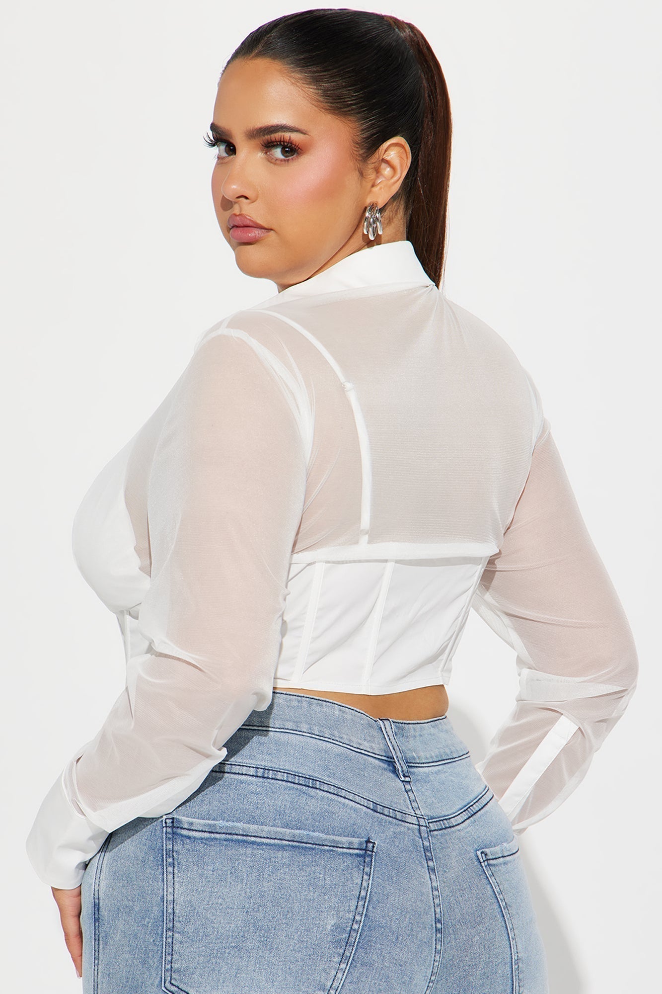 Business As Usual Corset Top - White