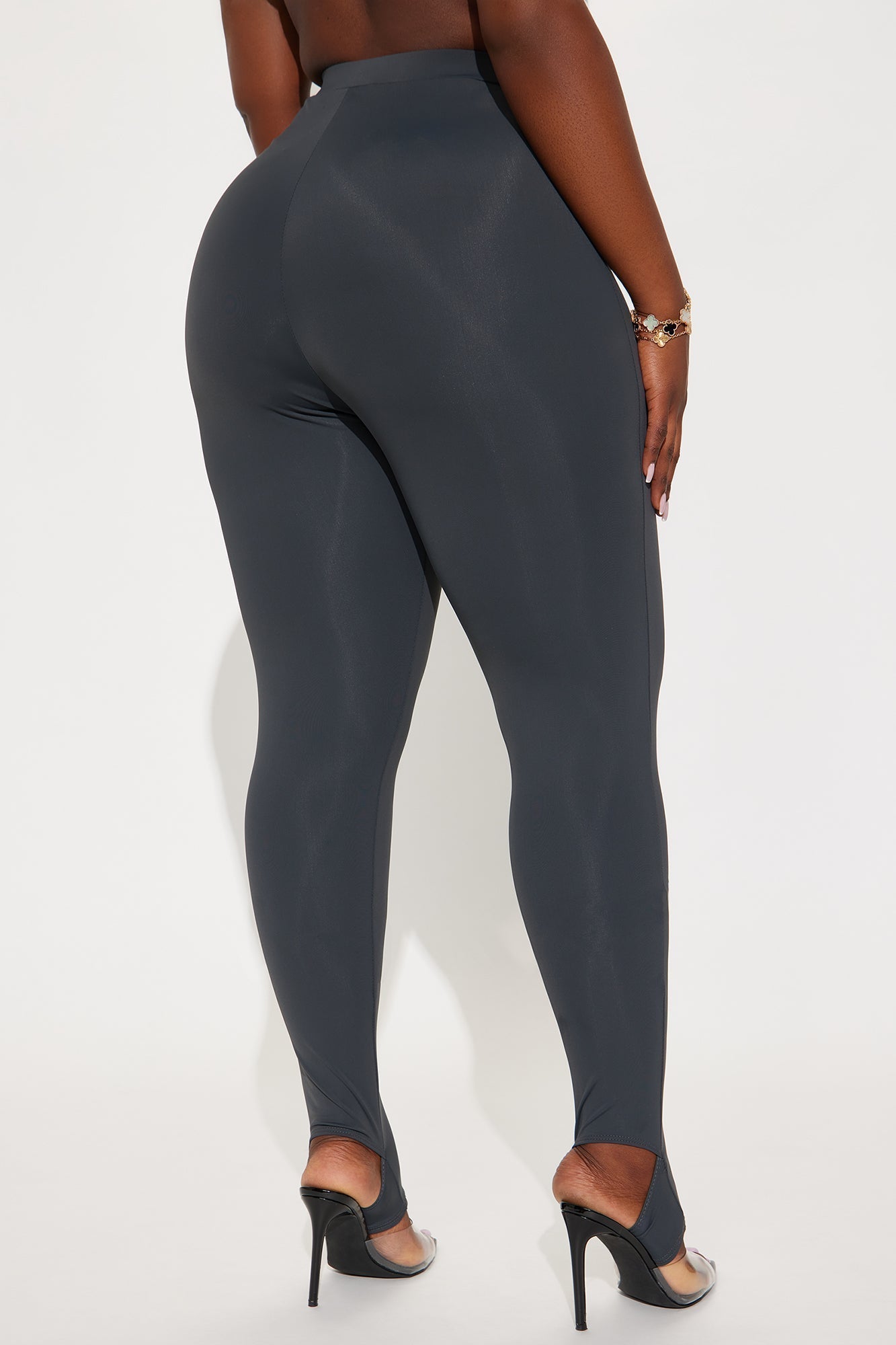 Sleek Statement High Rise Footed Legging - Charcoal