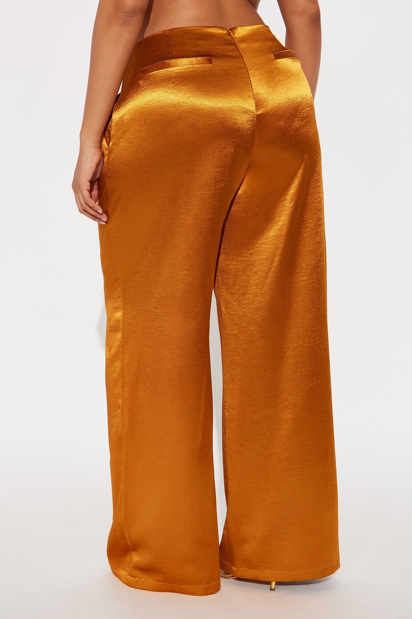 Delicate Desire Satin Wide Leg Pant 33 - Copper