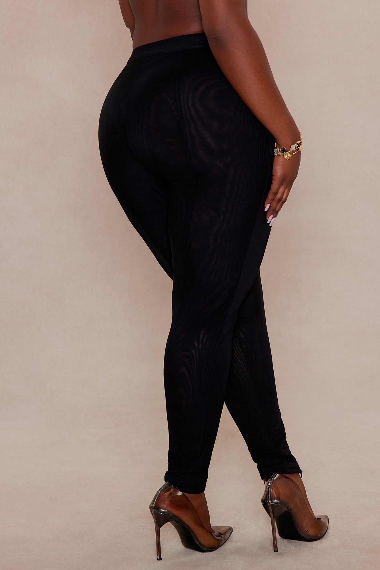 Rebecca Mesh Skinny Pant - Black