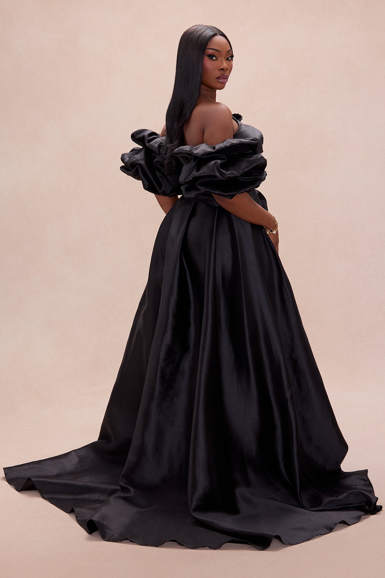 Lovers Lane Taffeta Gown - Black