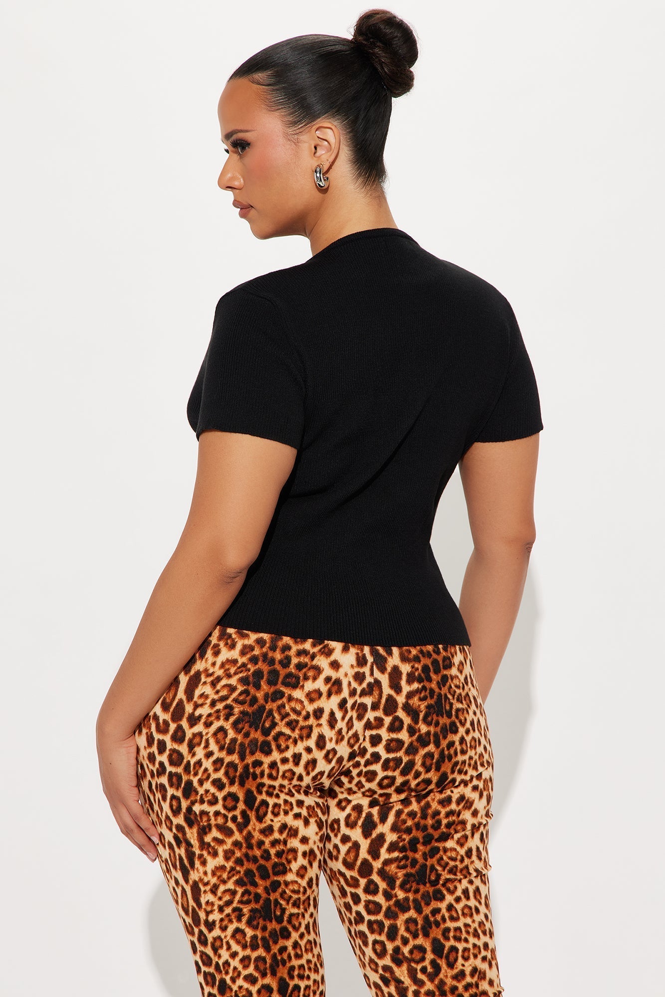 Stassie Sweater Top - Black