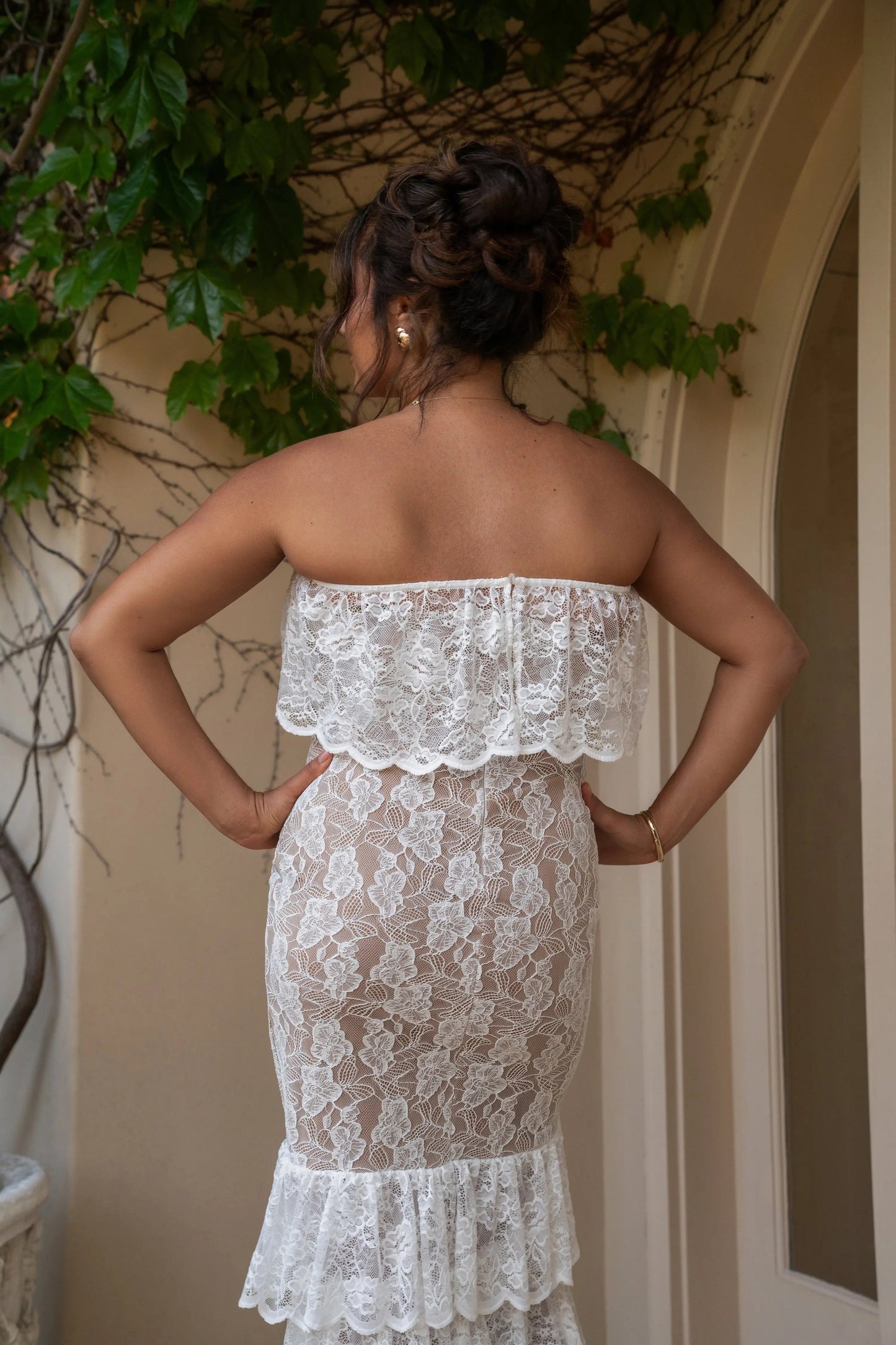 Ivory Fairytale Ending Lace Maxi Dress