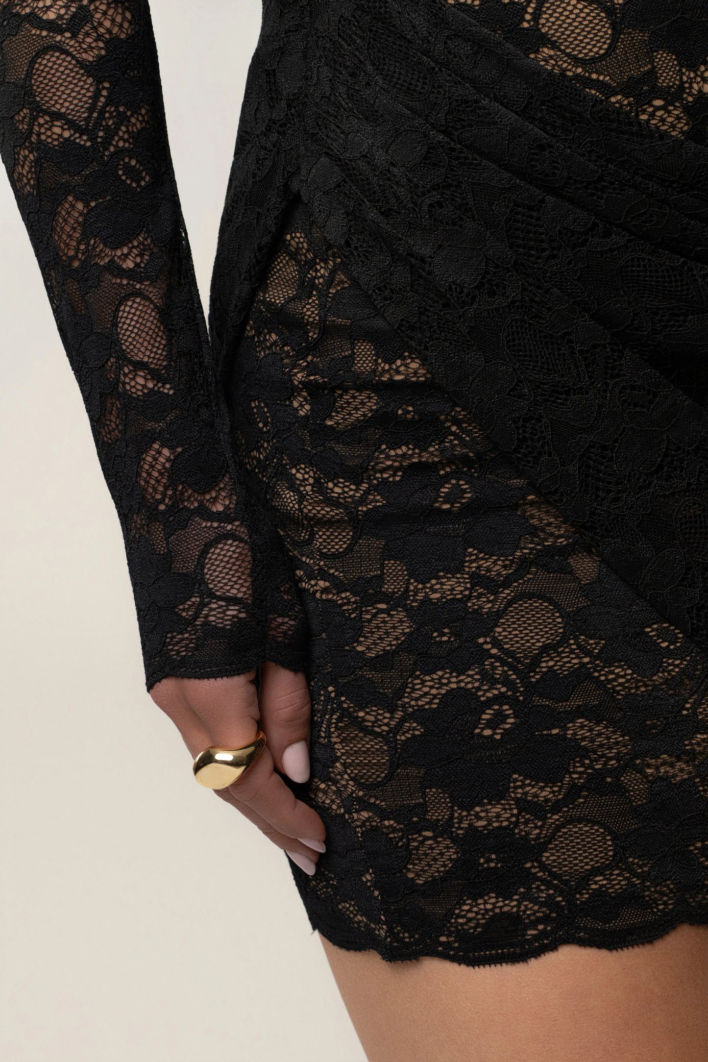 Black Midnight Romance Lace Dress