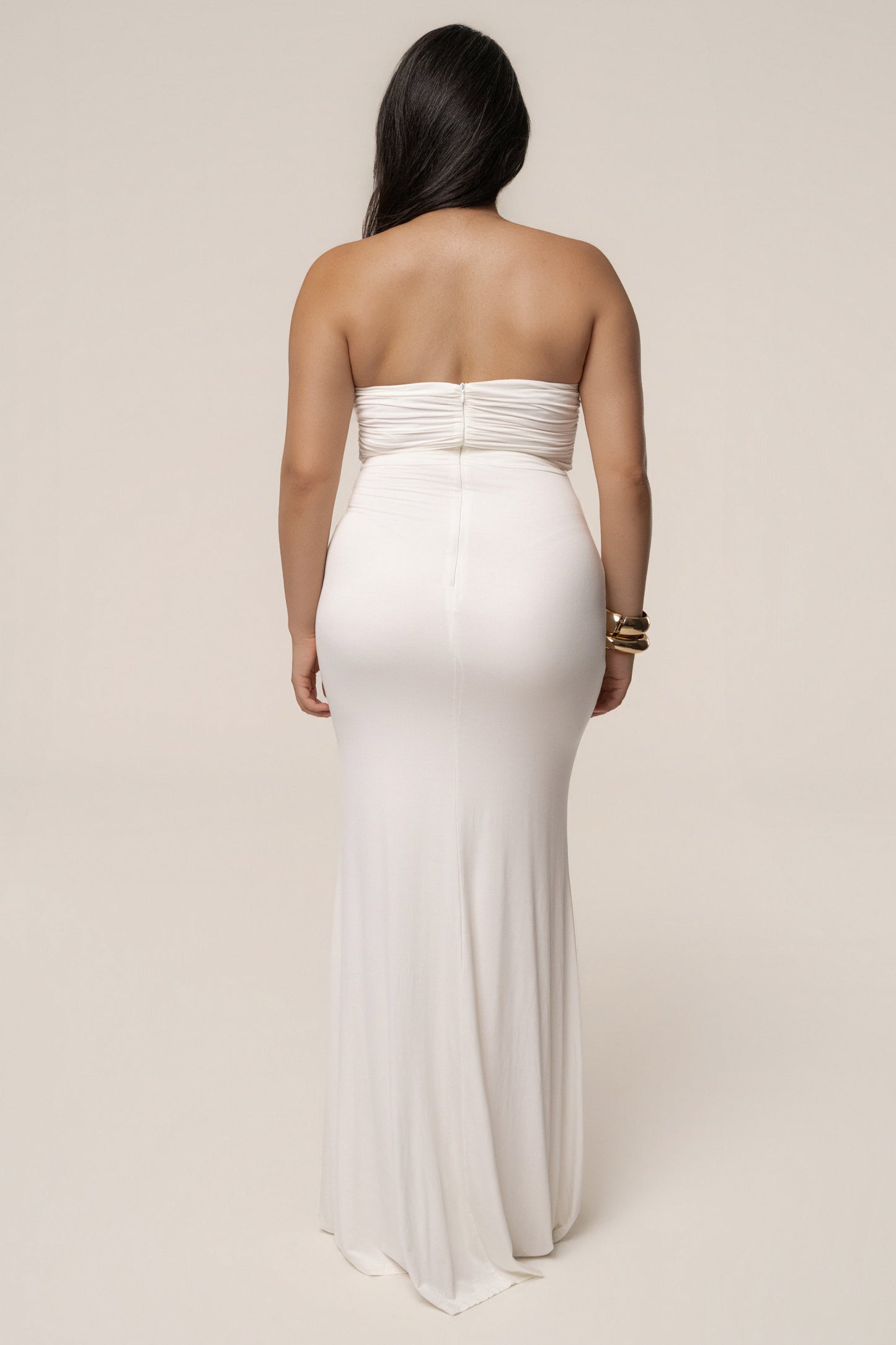 Ivory Athena Cutout Maxi Dress