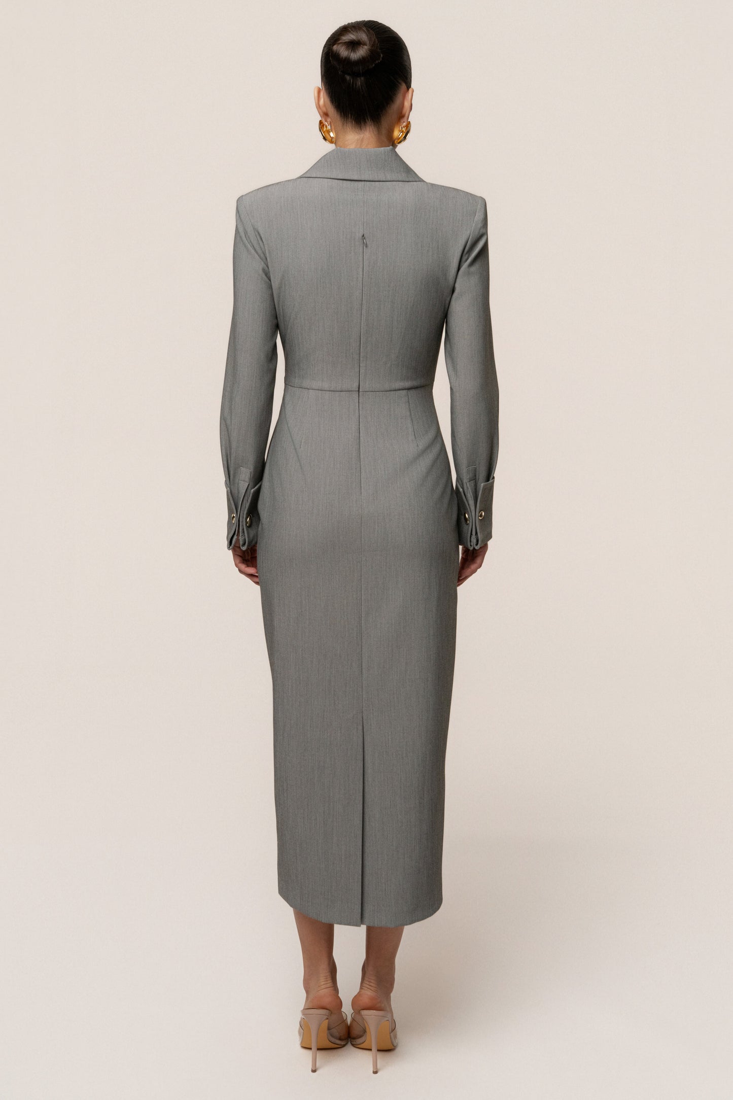 Grey Manifest Blazer Midi Dress