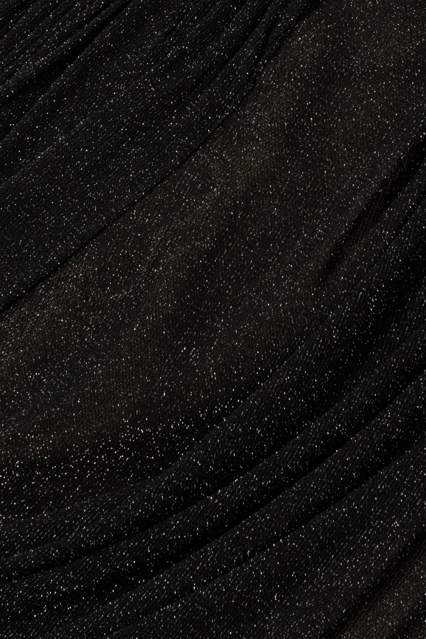 Black Aura Shimmer Midi Dress