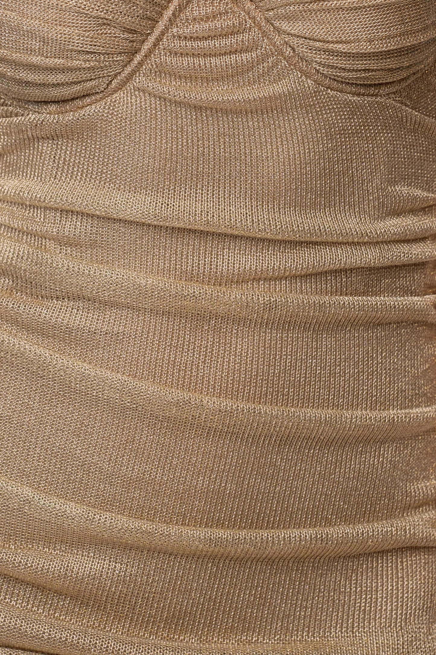 Gold Ruched Metallic Maxi Dress