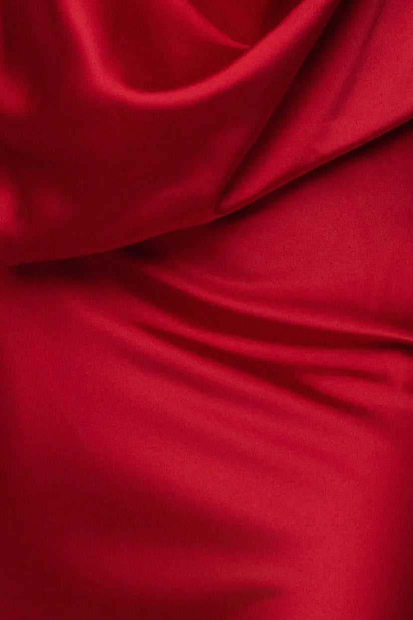 Red Delmara Cowl Maxi Dress