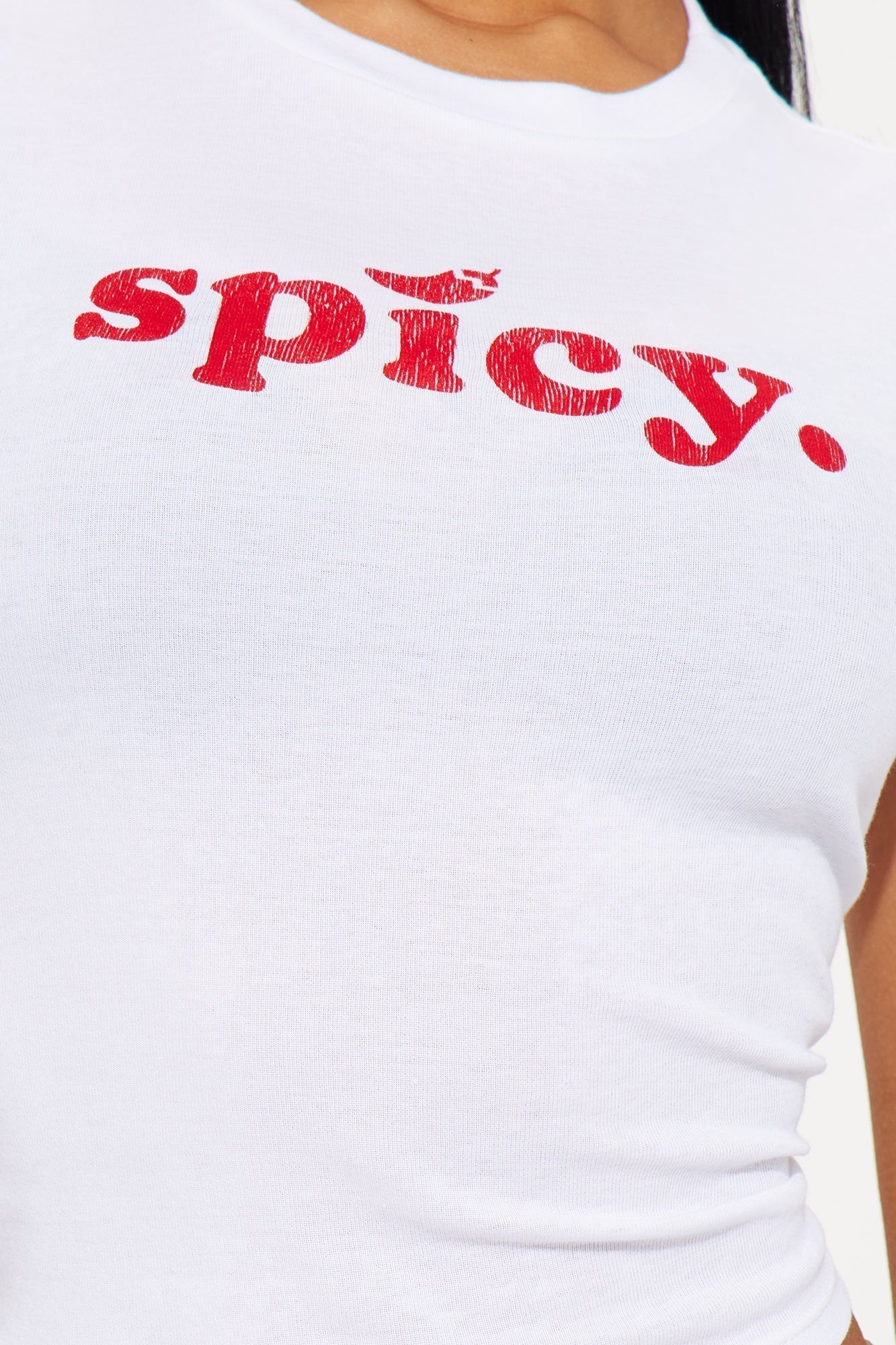 Spicy Hot Chili Pepper Baby Tee - White