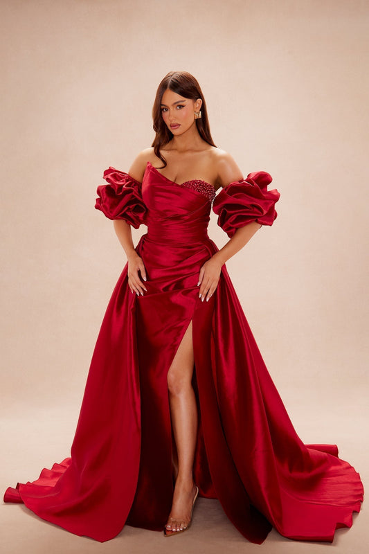Lovers Lane Taffeta Gown - Red