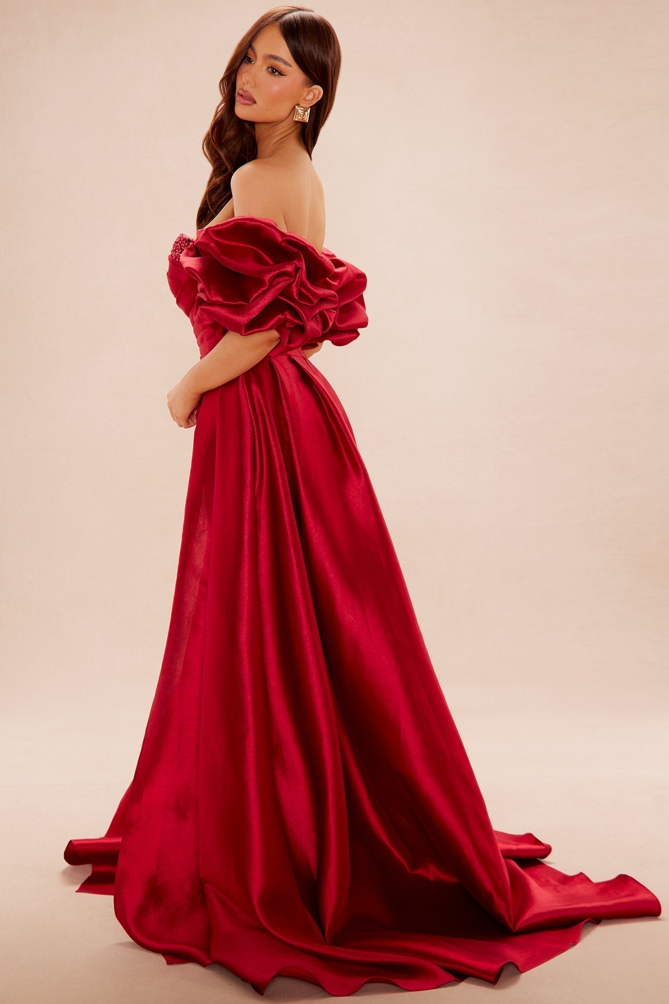 Lovers Lane Taffeta Gown - Red