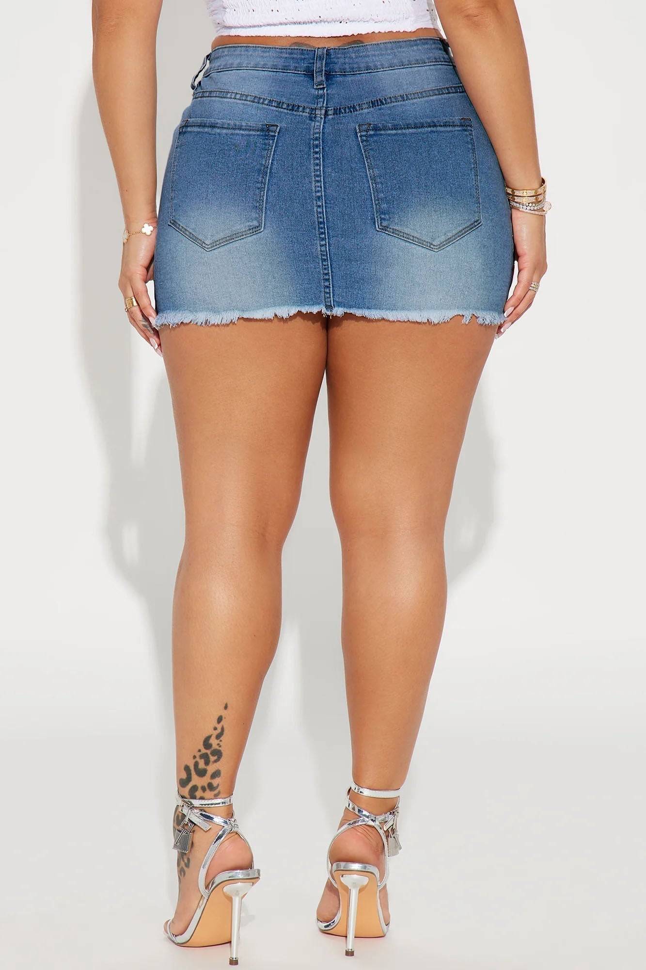 Raven Denim Mini Skirt - Medium Wash
