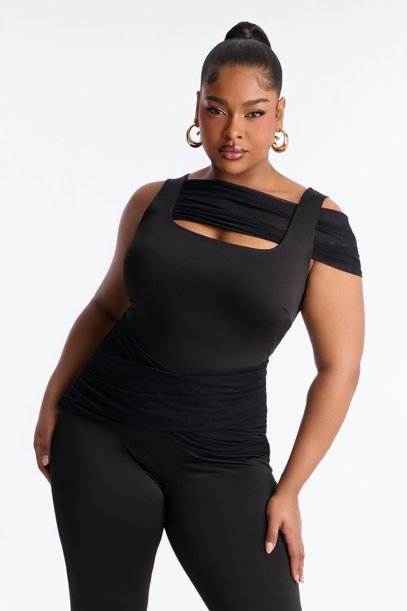 Martini & Gossip Flare Jumpsuit - Black