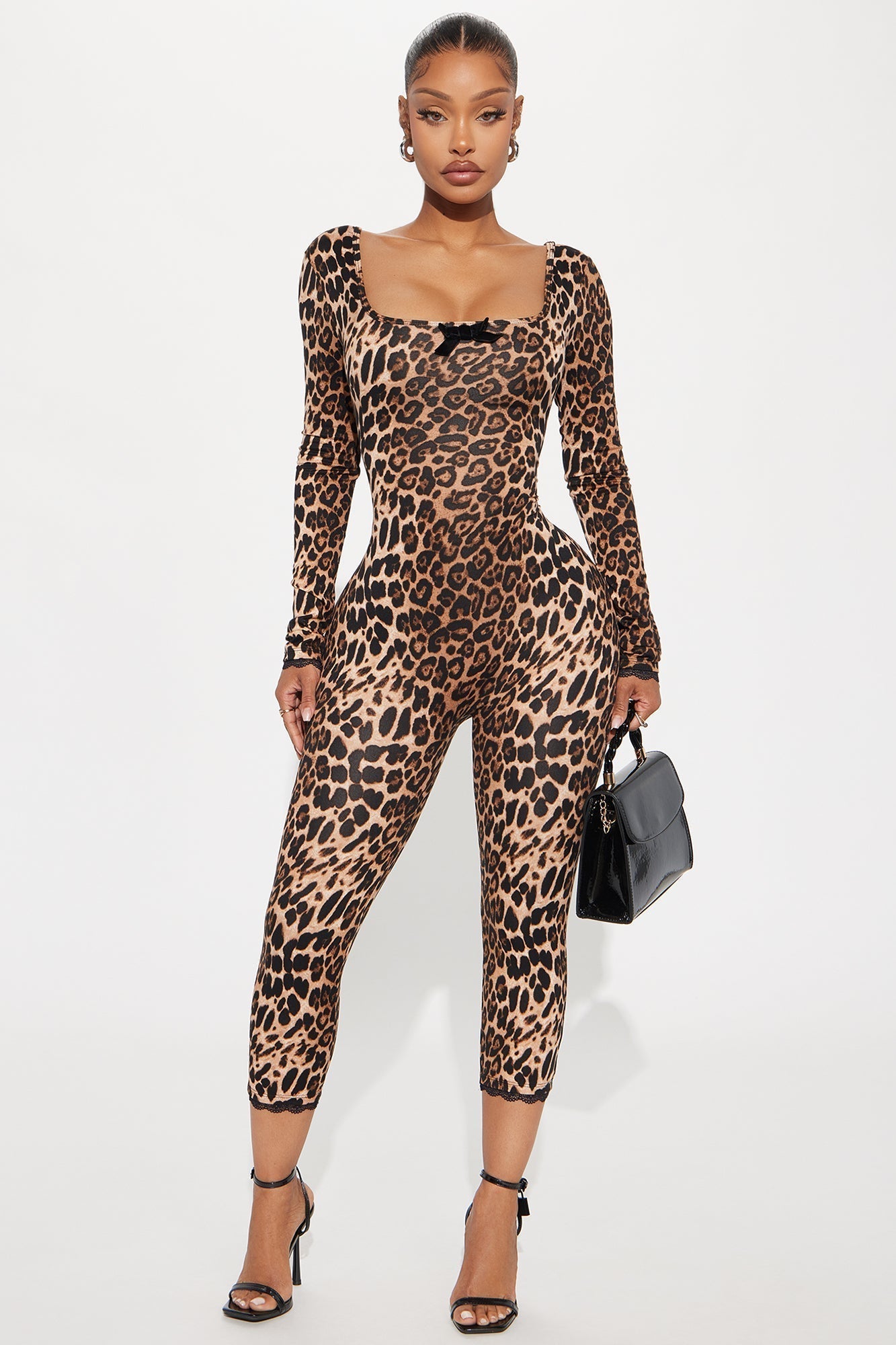 Florentina Leopard Capri Jumpsuit - Brown/combo